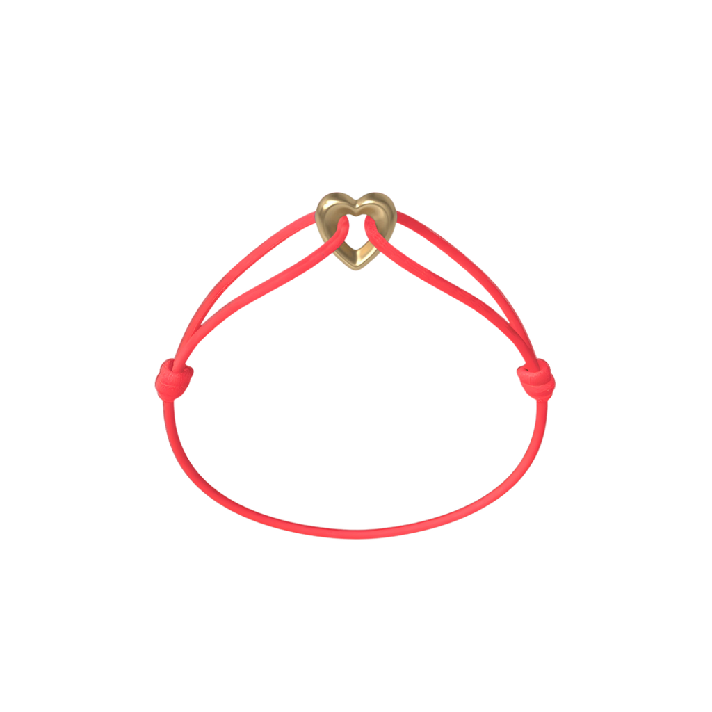 Golden Heart Cord Bracelet