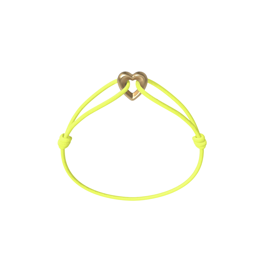 Golden Heart Cord Bracelet