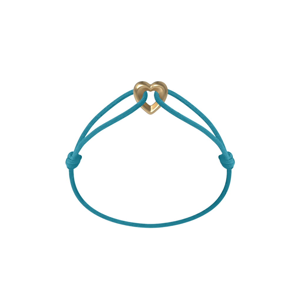 Golden Heart Cord Bracelet