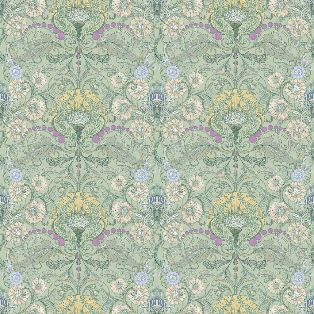 Art Nouveau Floral Wallpaper