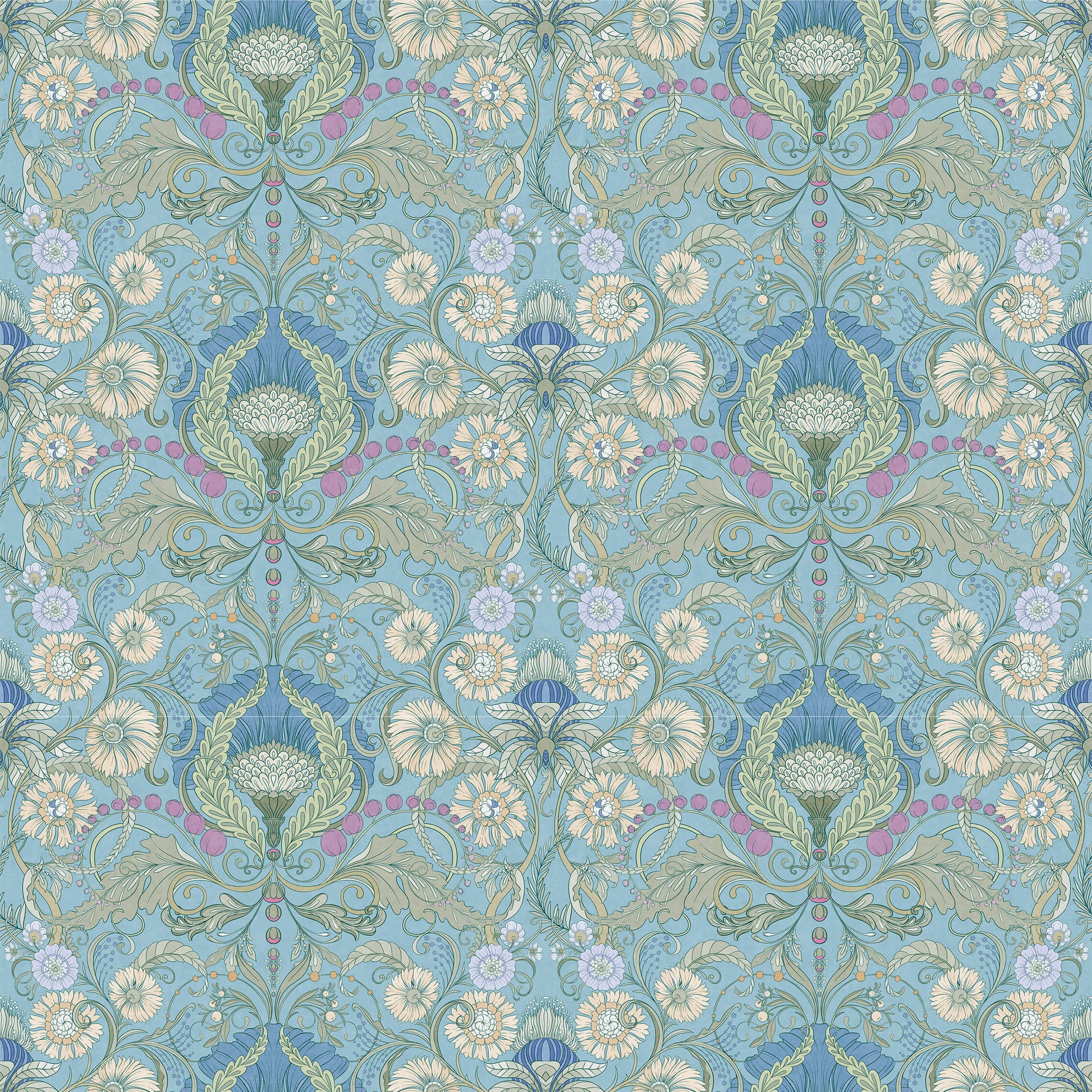 Art Nouveau Floral Wallpaper