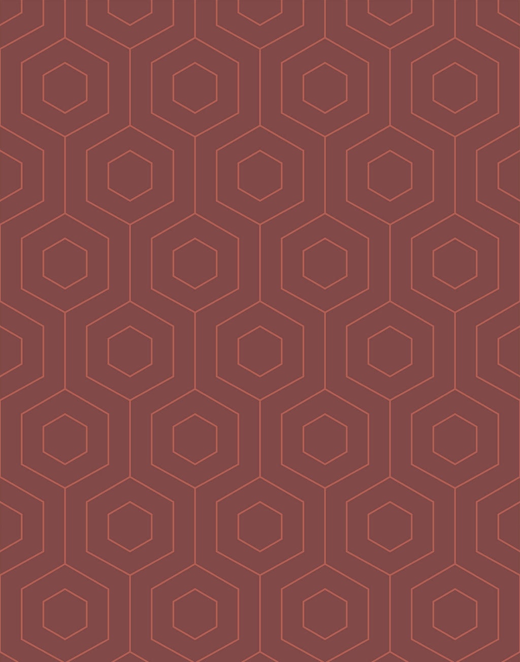 Hive Hexagonal Retro Wallpaper