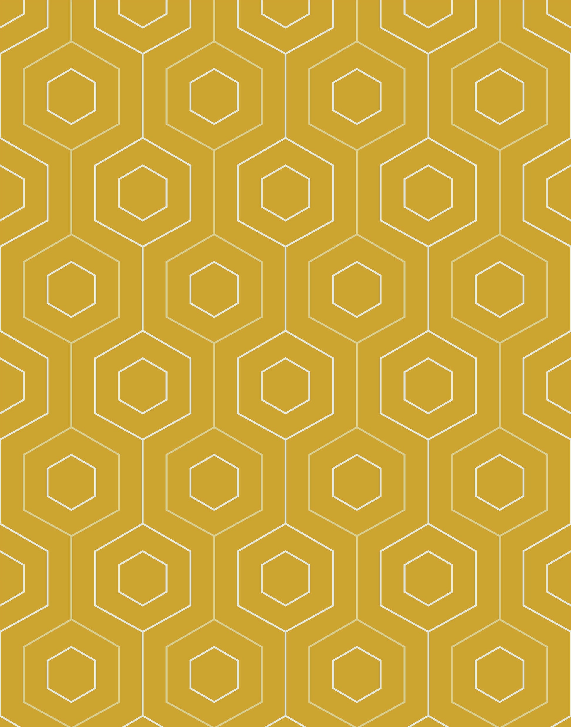 Hive Hexagonal Retro Wallpaper