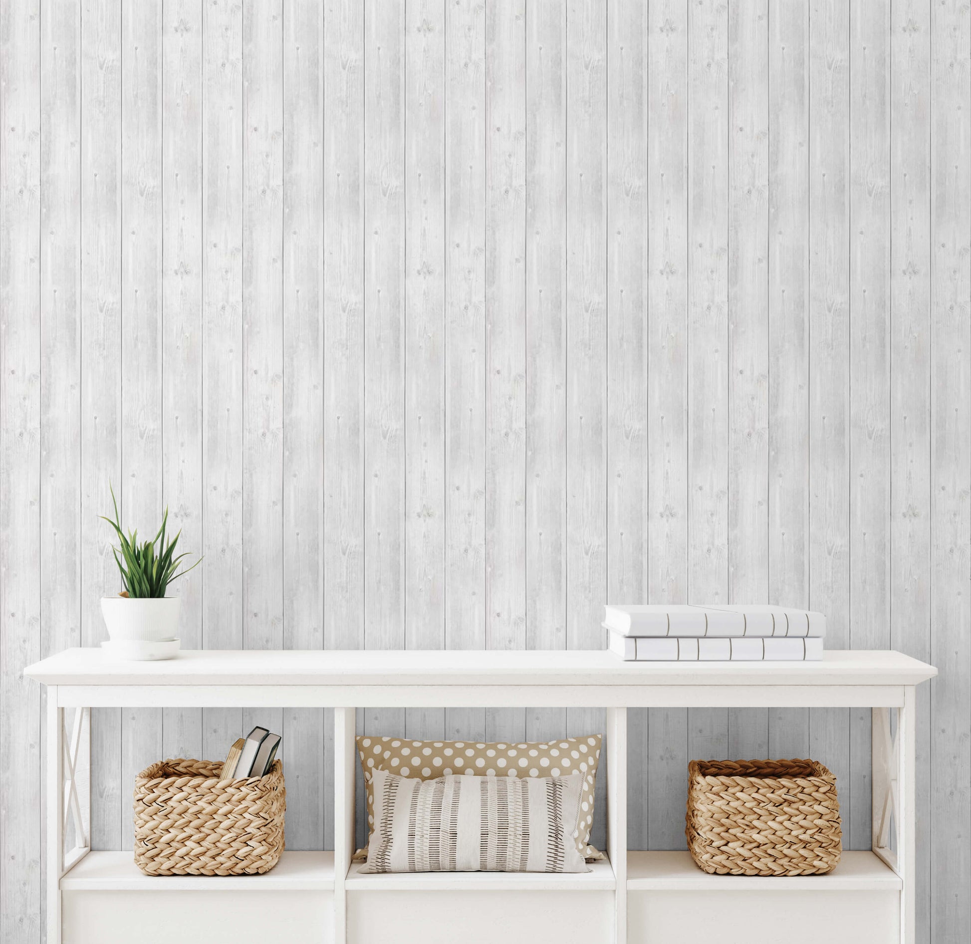 Light Grey Faux Wood Wallpaper Holden