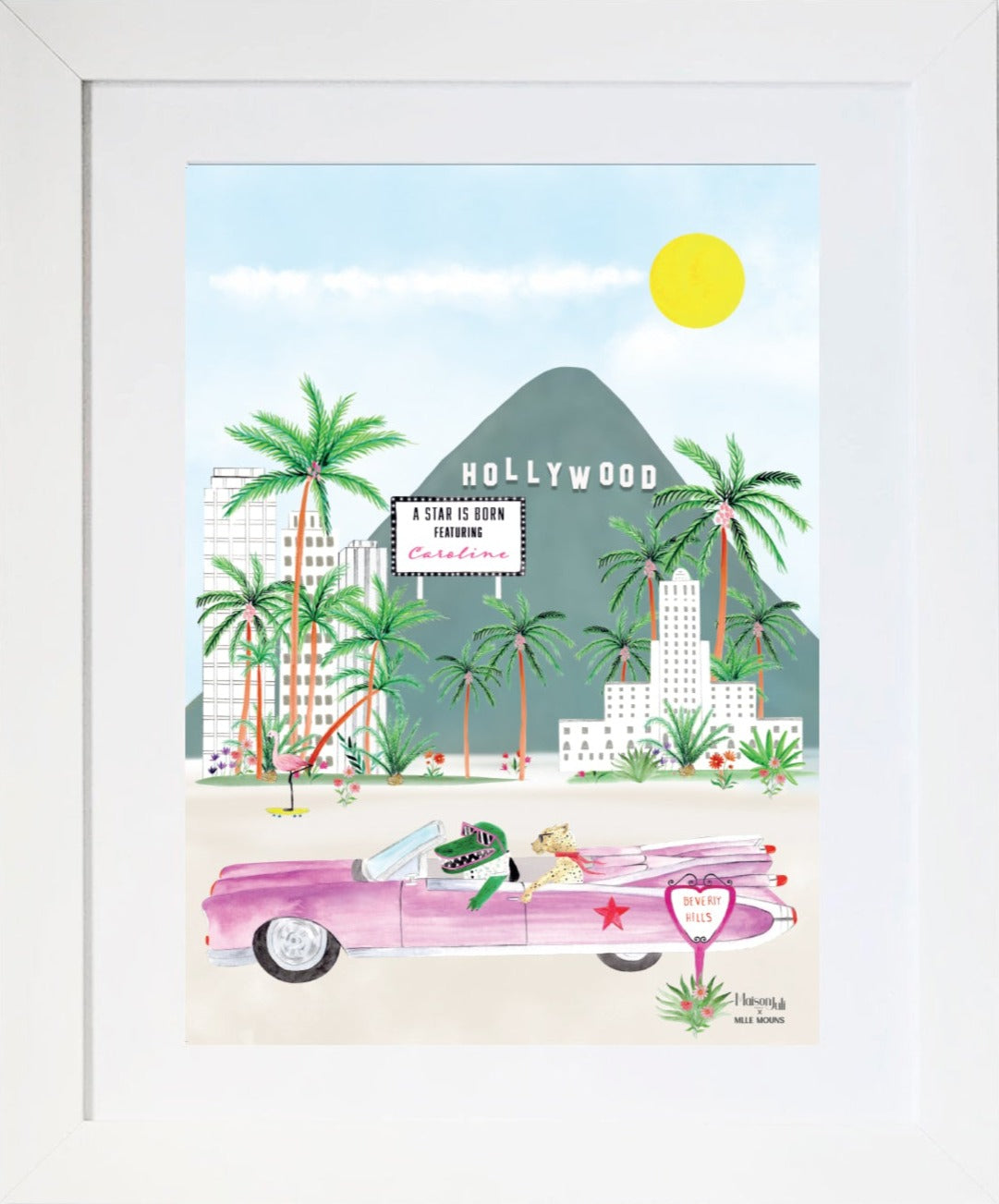 Personalised Hollywood Artwork for Girls