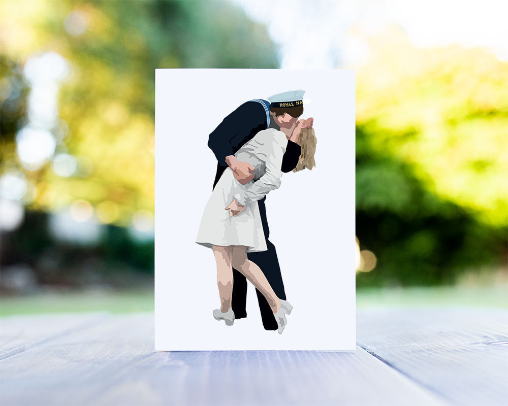 Kissing Sailor Greeting Card
