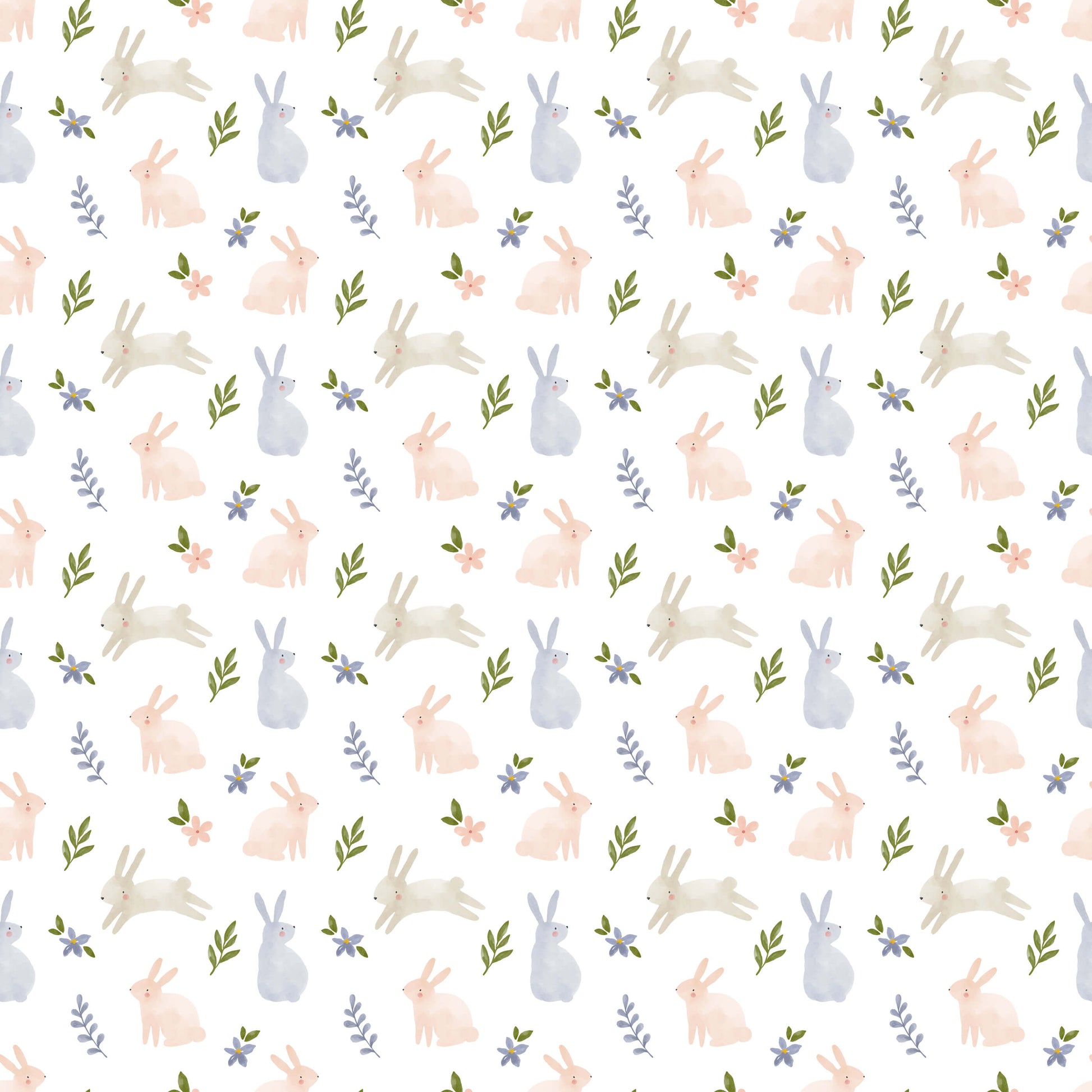 Hop Rabbit Wallpaper for Nurseries and Children's Rooms