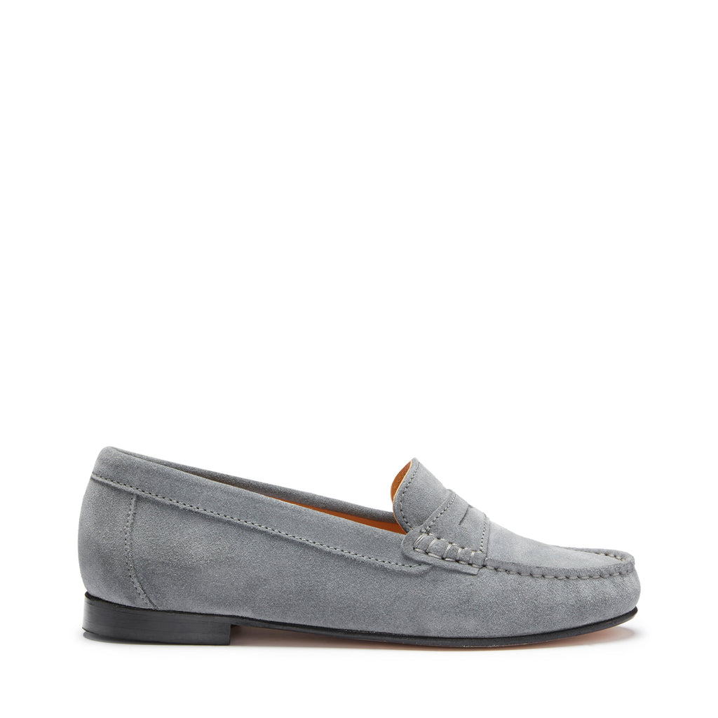 Women's Penny Loafers in Slate Grey Suede