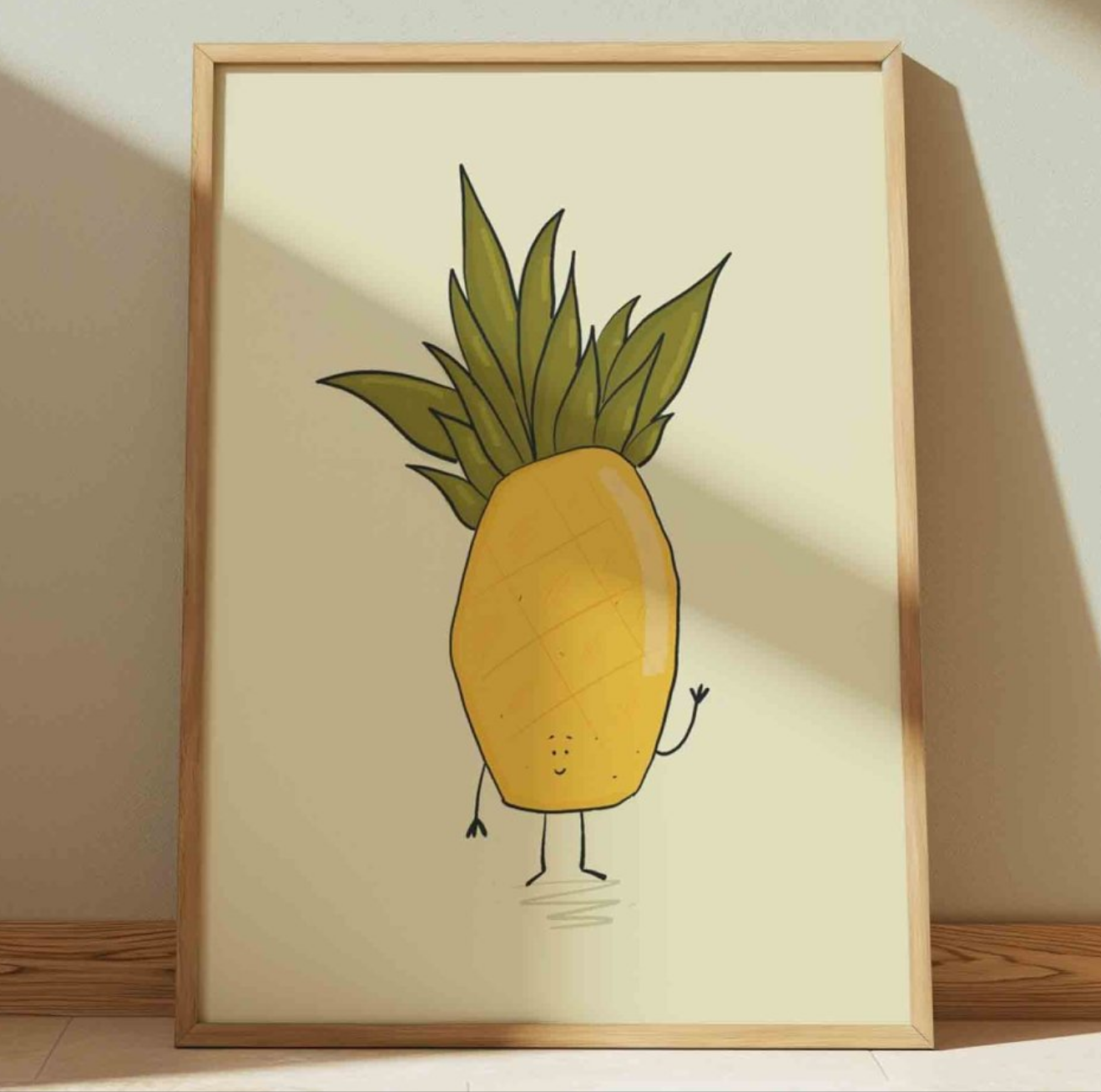 Waving Pineapple Art Print