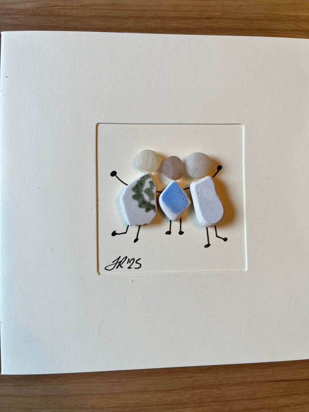 Celebrate Blank Card with Seaglass Design