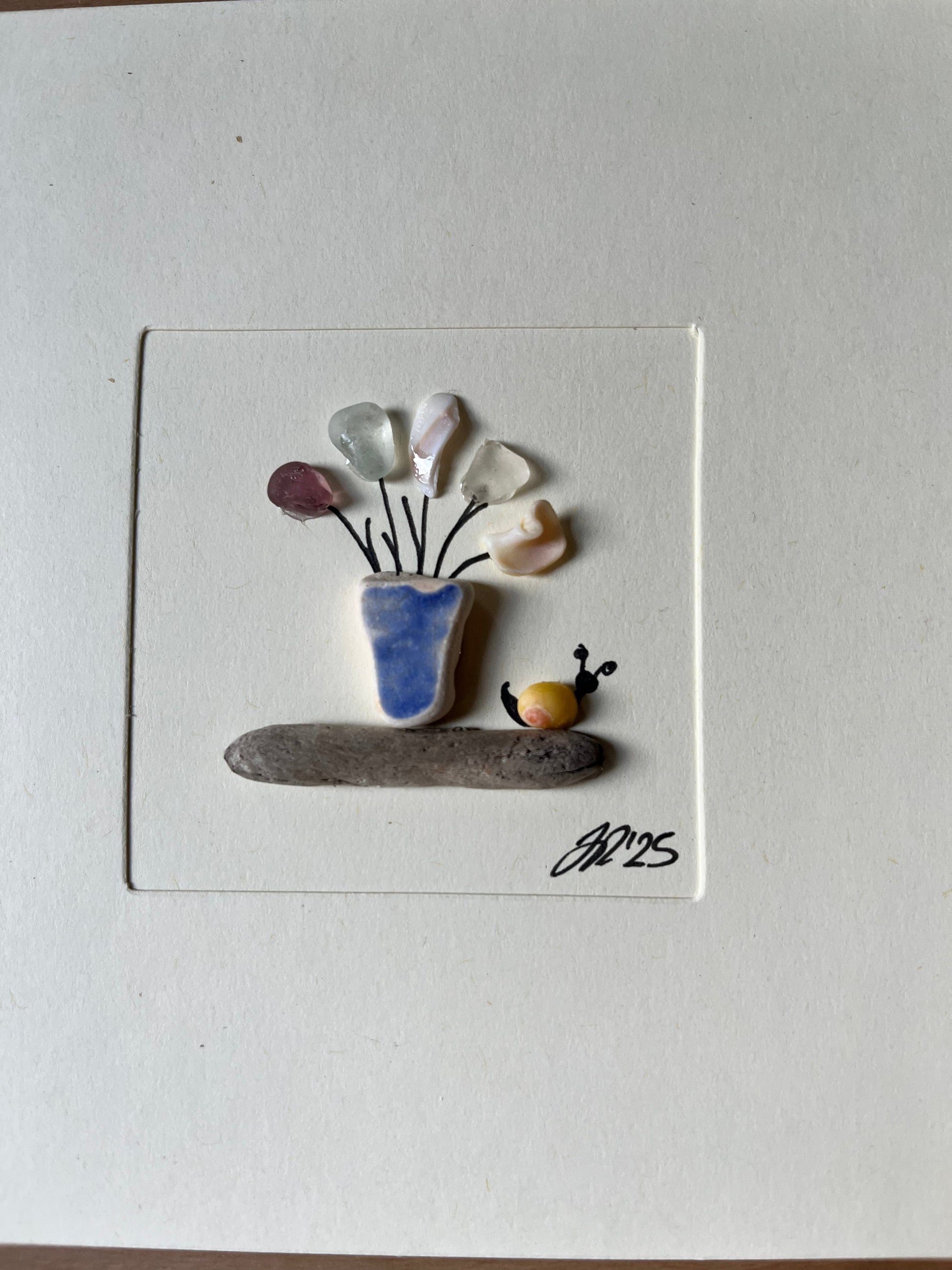 Snail and Pot Blank Card