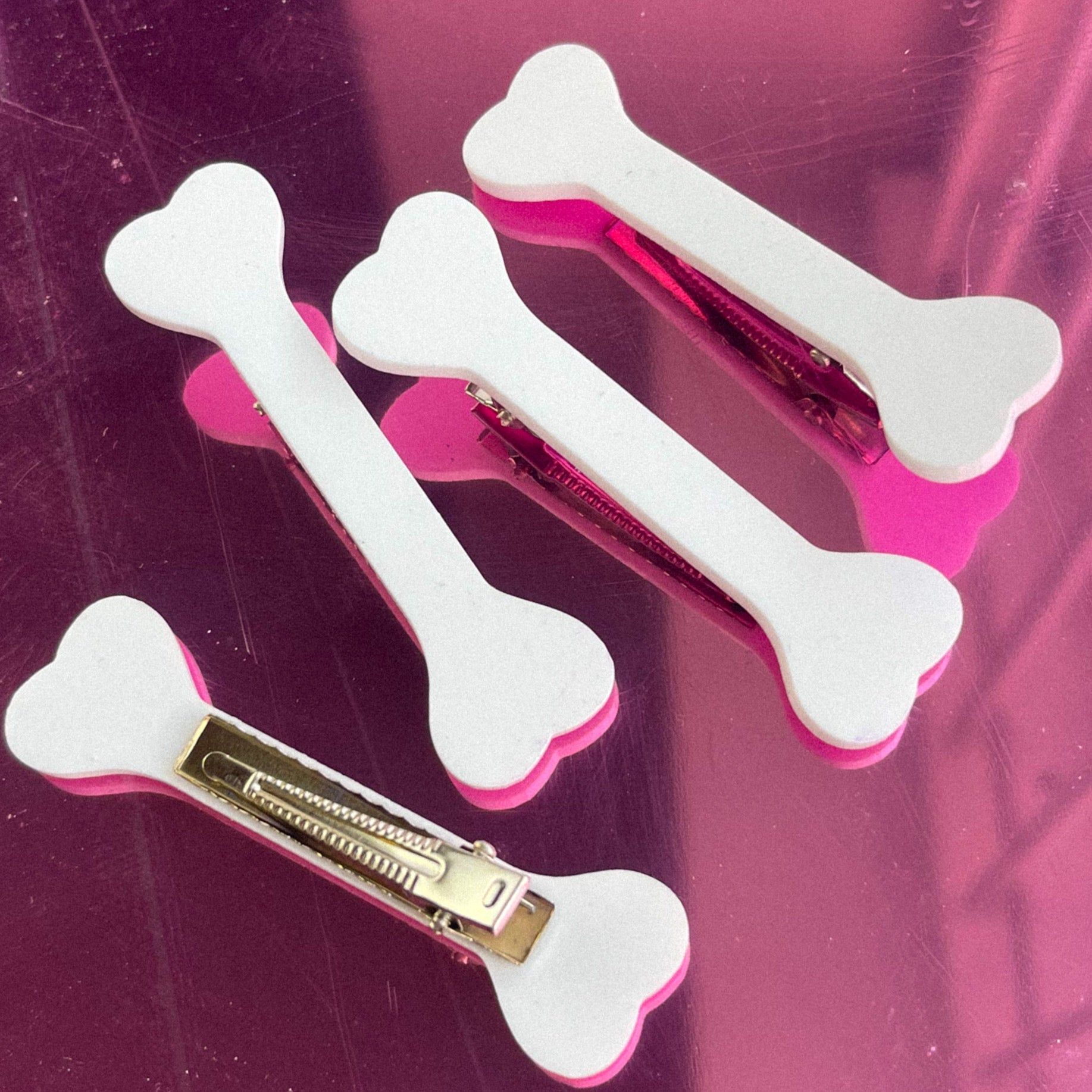 Bone Hair Clips Set of 2