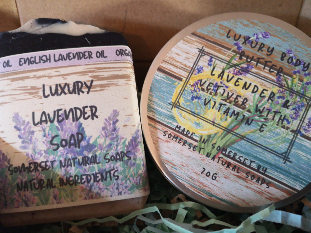 Lavender and Vetiver Luxury Body Butter and Soap Gift Set