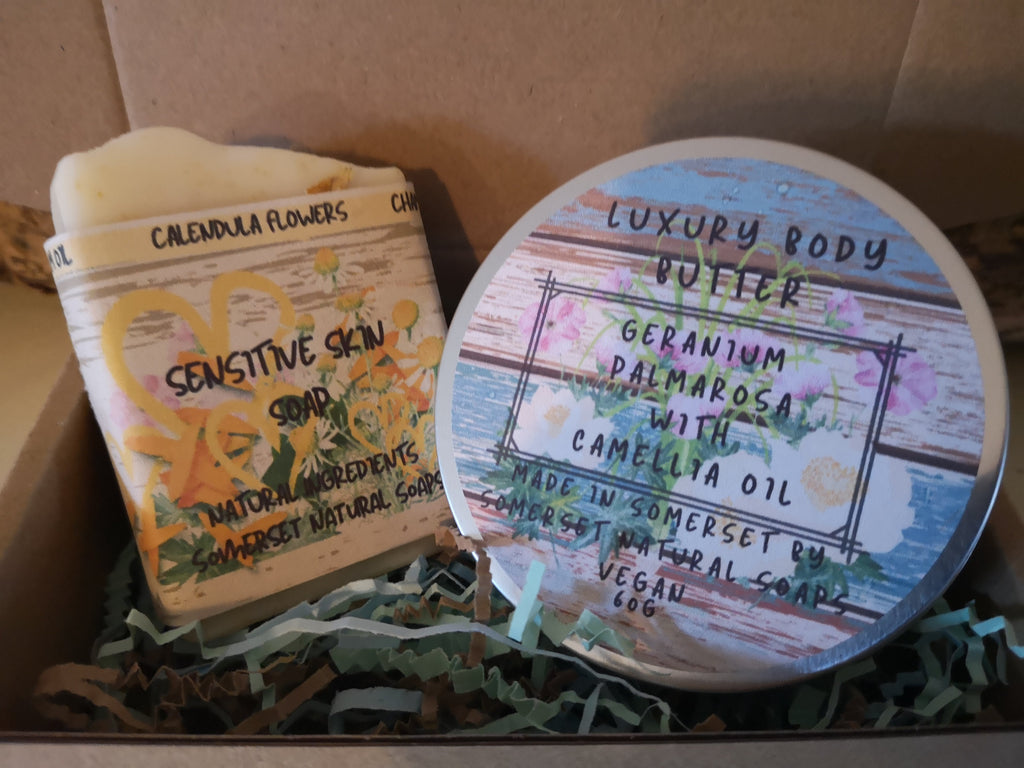Geranium Luxury Body Butter and Vegan Soap Gift Set