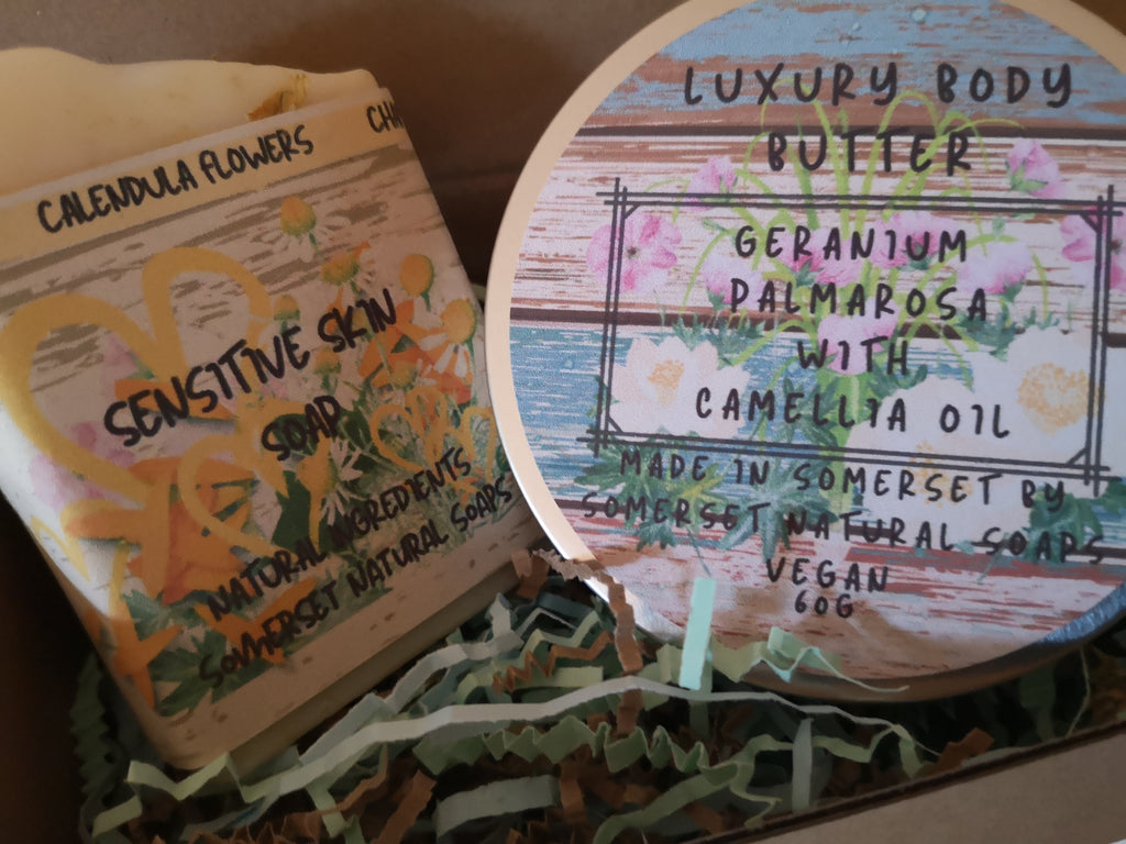 Geranium Luxury Body Butter and Vegan Soap Gift Set