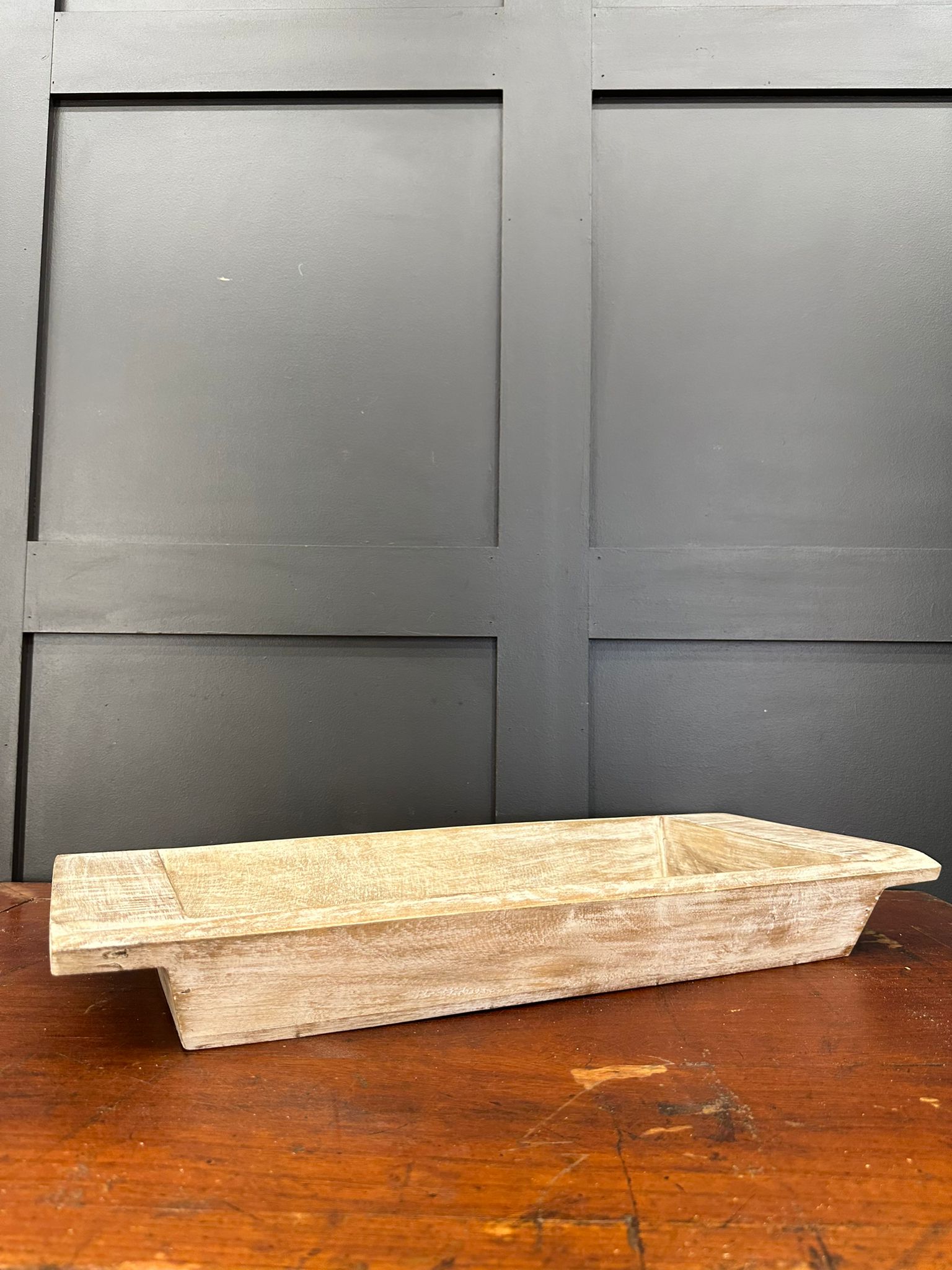 Rustic Wooden Serving Bowl and Bread Board Tray