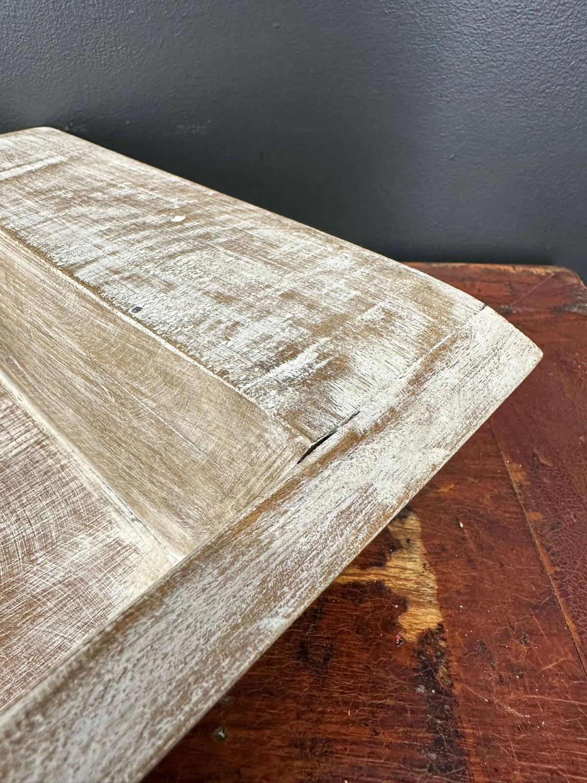 Rustic Wooden Serving Bowl and Bread Board Tray