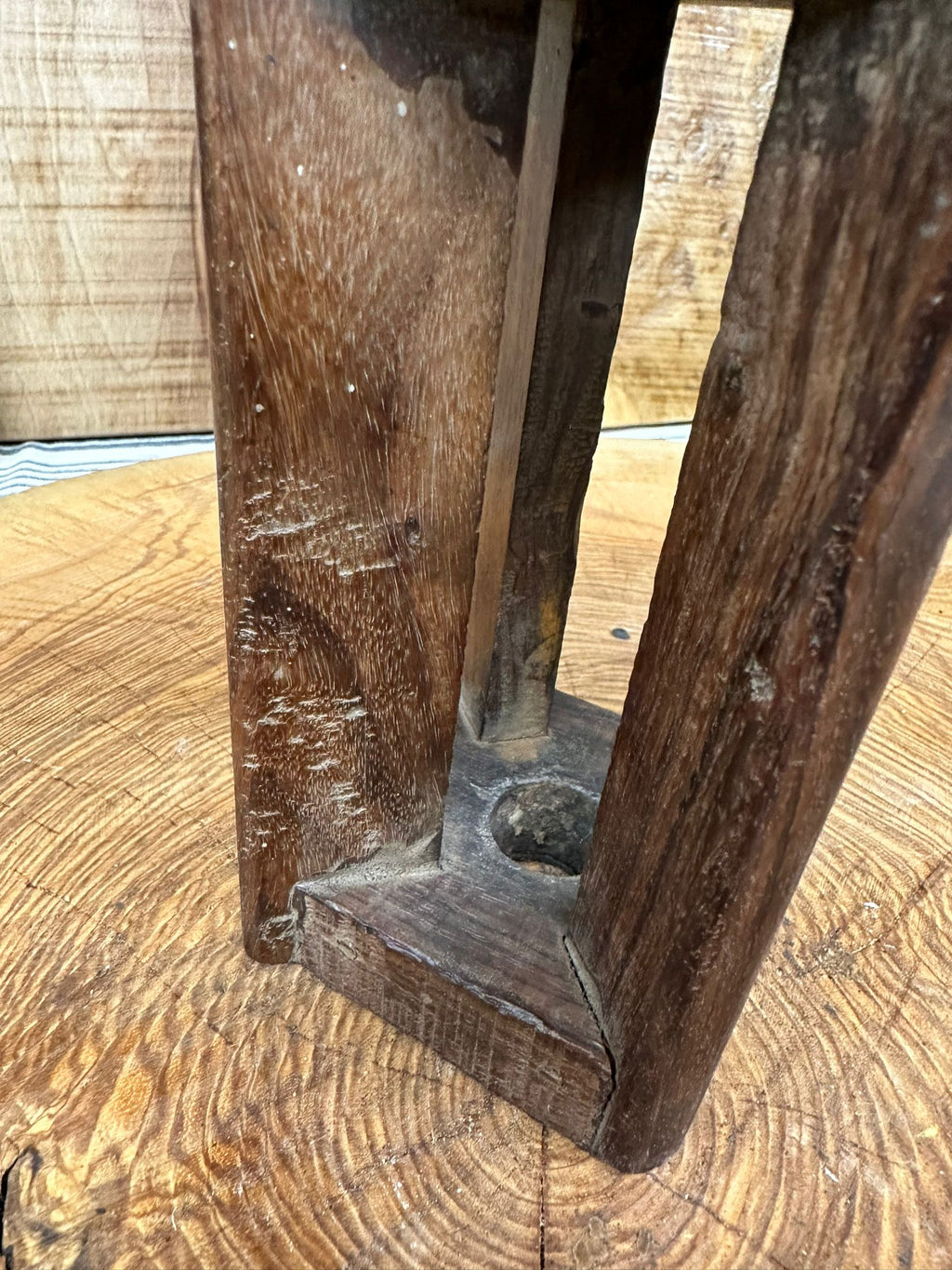 Rustic Wooden Candle Holder / Church Candle / Reclaimed Farmhouse Decor  /Square