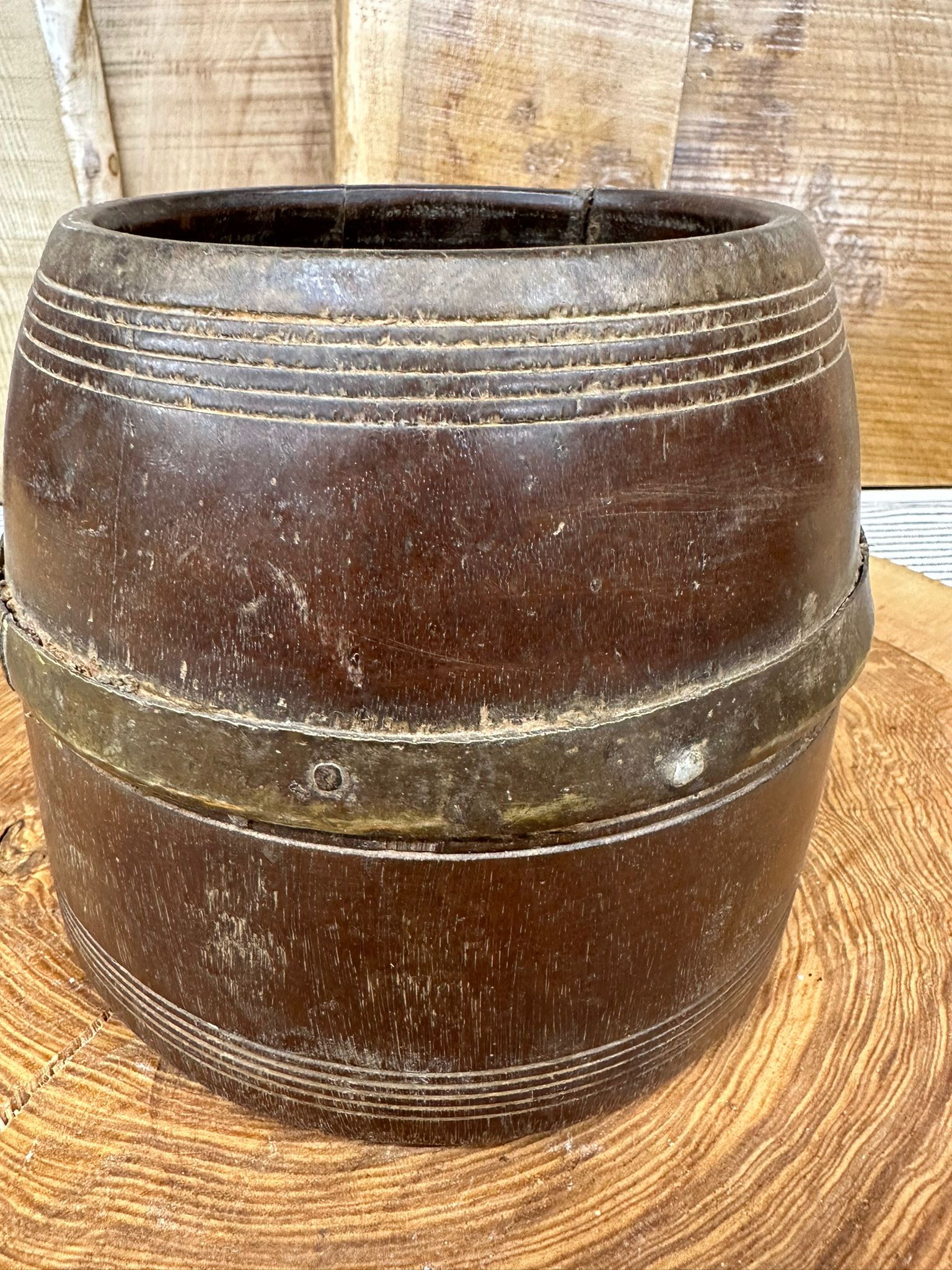 Wooden Vintage Herb Plant Pot Planter / Stationary Desk Tidy / Cutlery Holder A