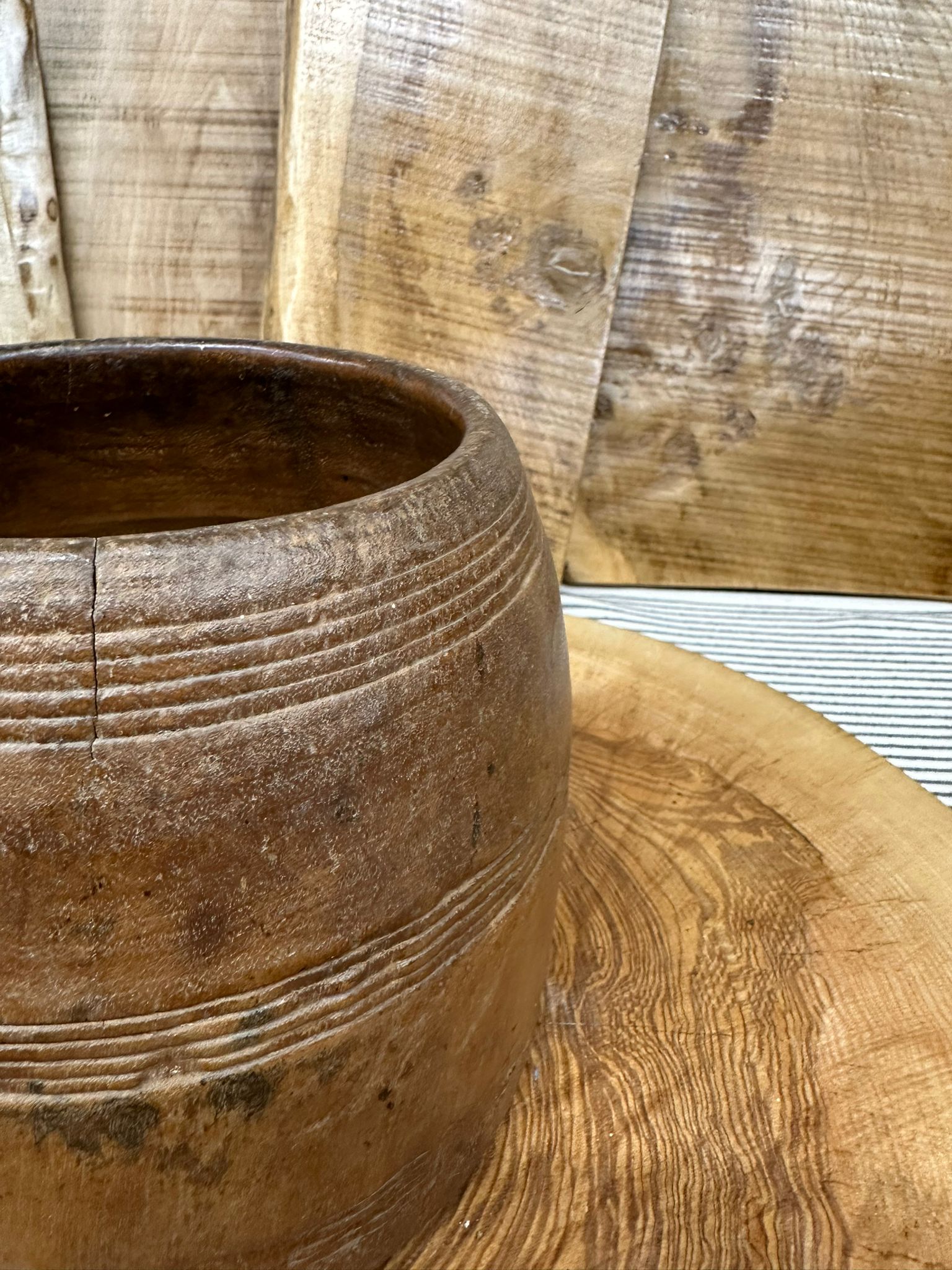 Wooden Vintage Herb Plant Pot Planter / Stationary Desk Tidy / Cutlery Holder C