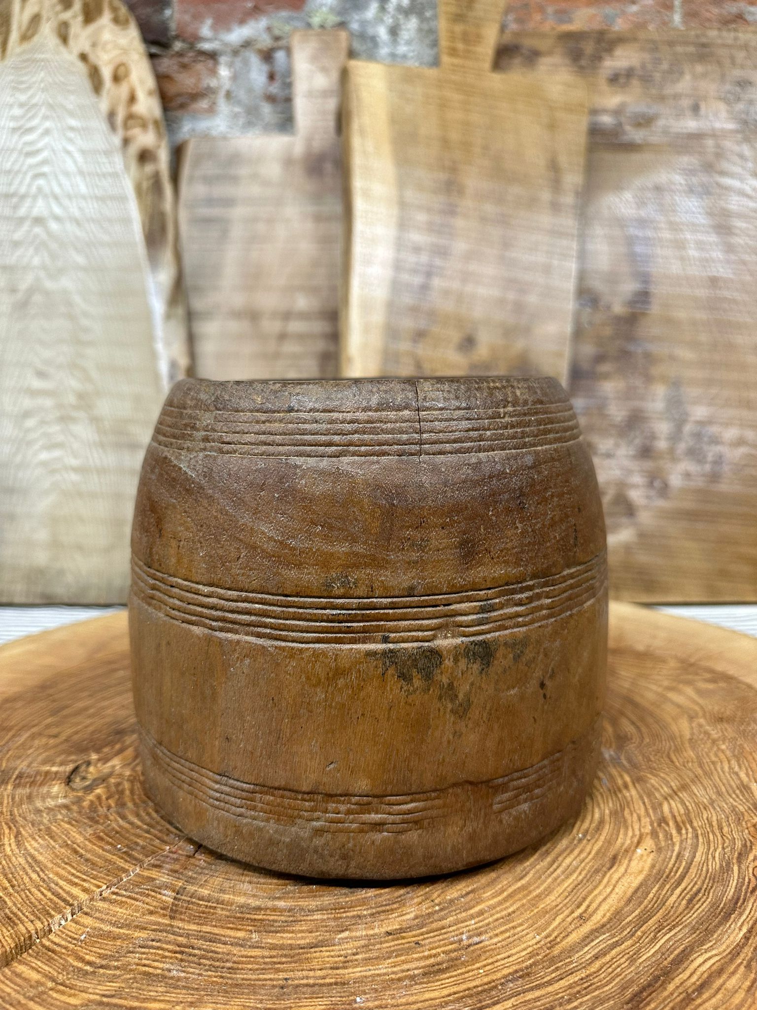 Wooden Vintage Herb Plant Pot Planter / Stationary Desk Tidy / Cutlery Holder C