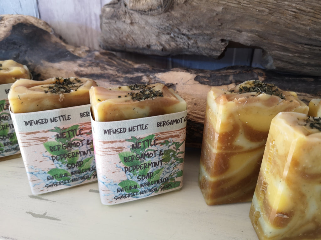 Nettle Peppermint and Bergamot Vegan Soap