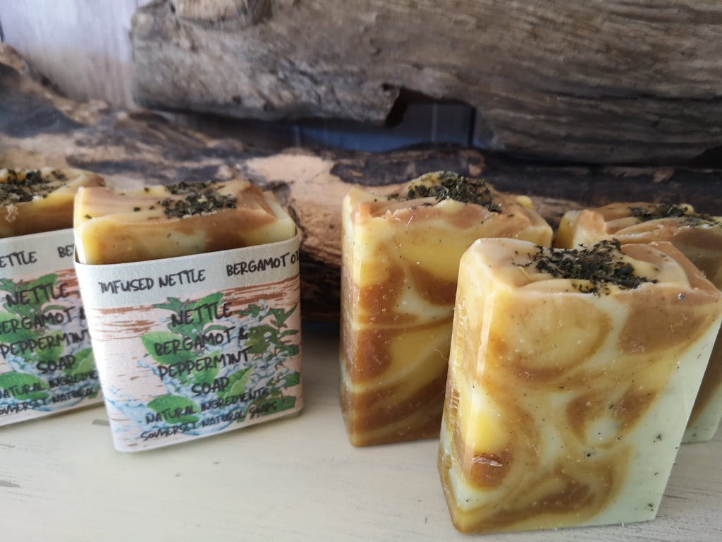 Nettle Peppermint and Bergamot Vegan Soap