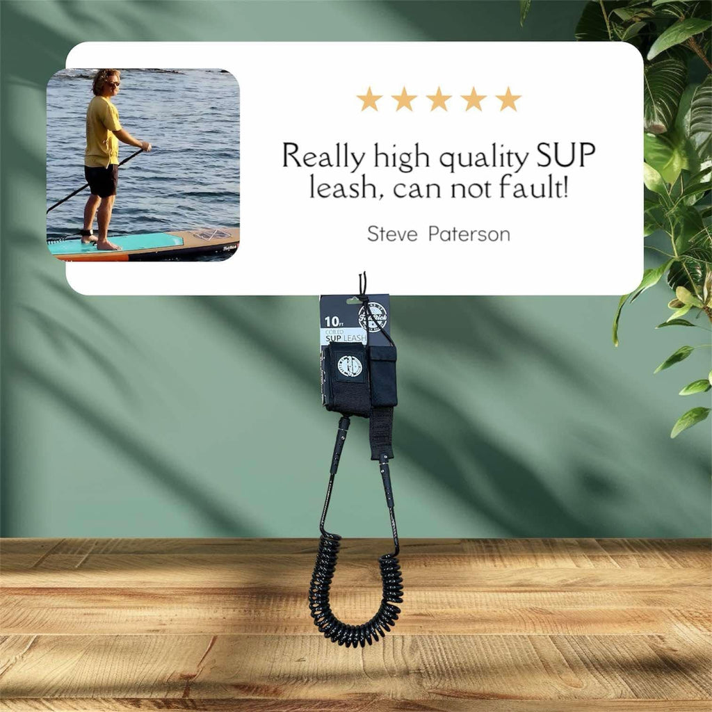 10 Foot Coiled SUP Paddle Board Ankle Leash