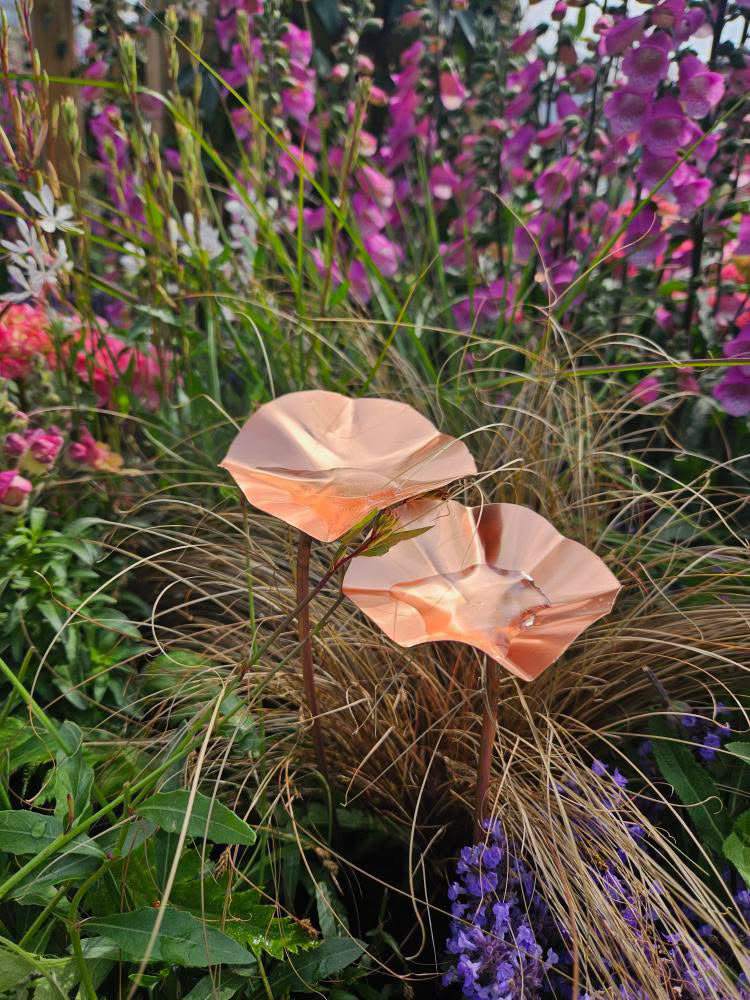 Set of 3 Copper Bee Drinkers