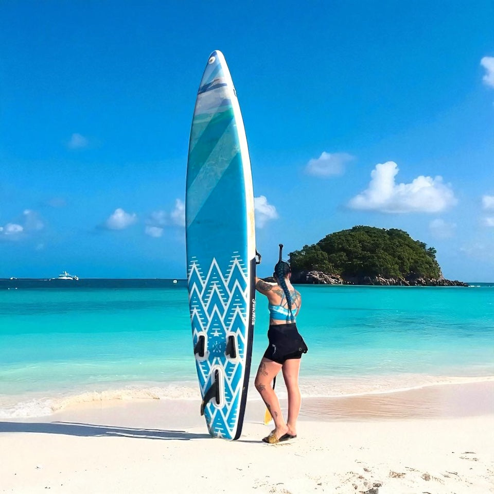 12 foot 6 inch Inflatable Touring Paddle Board SUP Package with Seat