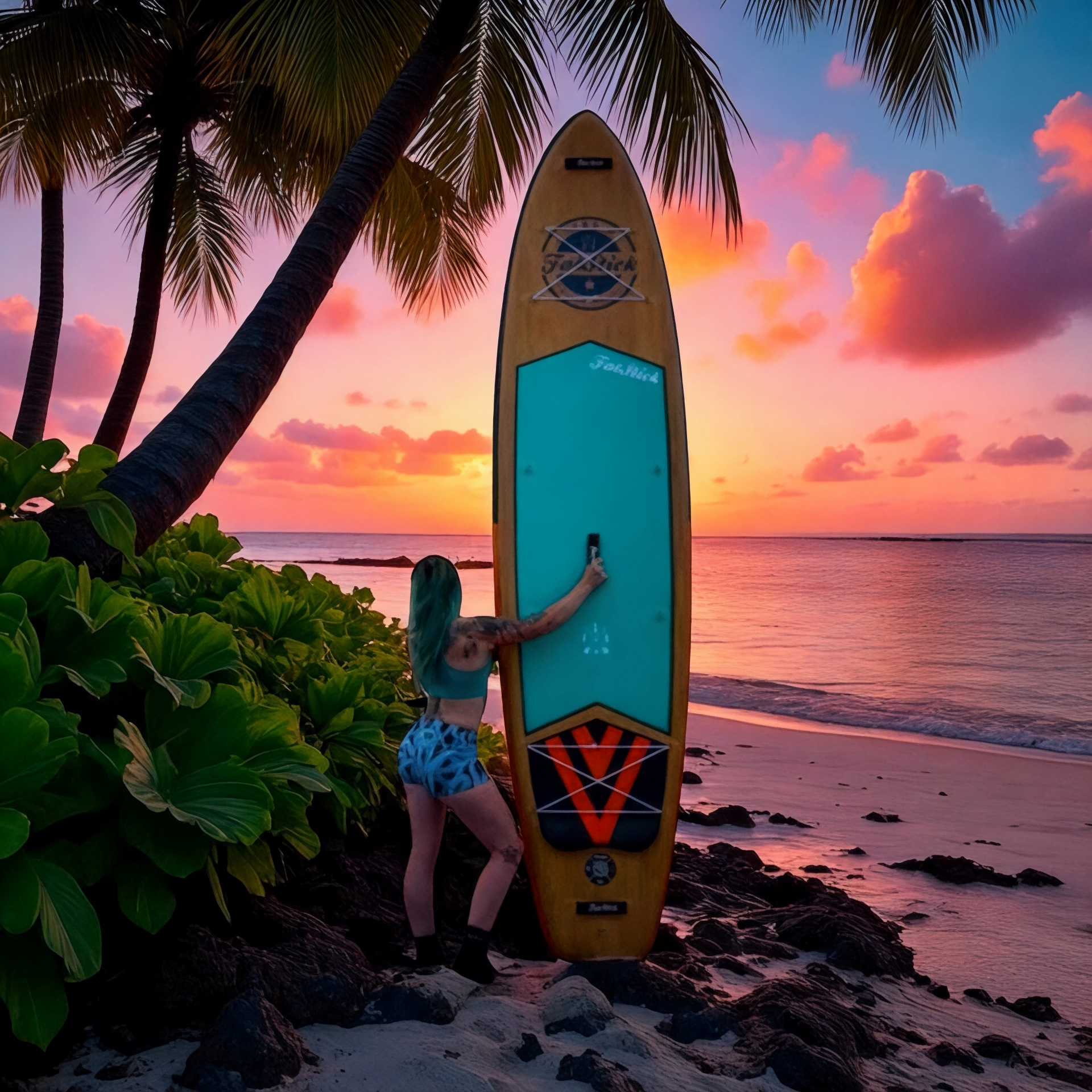 Wooden Menace 11 foot 2 inch Inflatable Paddle Board with Kayak Seat