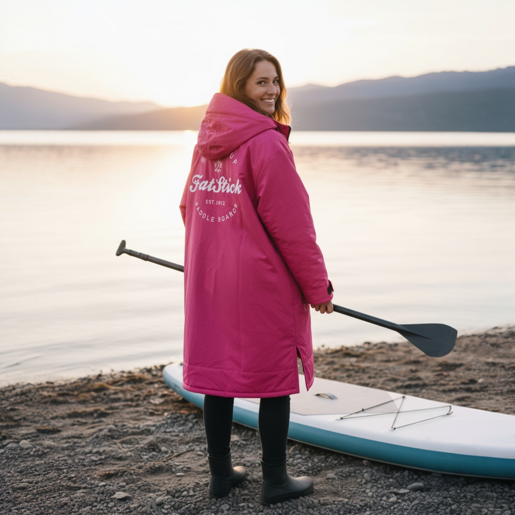 Waterproof Changing Robe with Free Beanie in Recycled Fleece