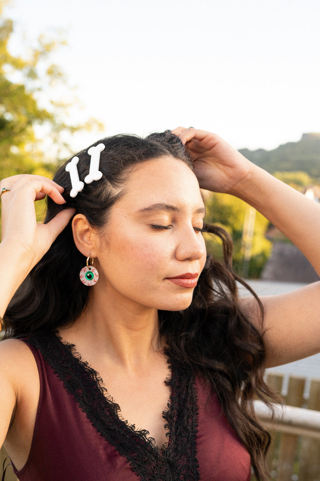 Bone Hair Clips Set of 2