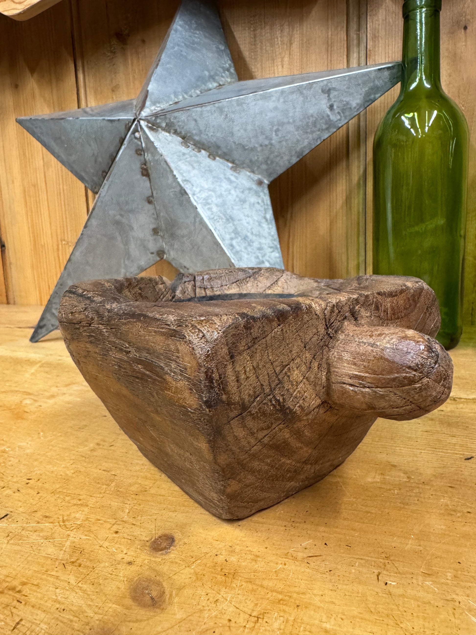 Rustic Wooden Candle Holder Reclaimed Farmhouse Decor