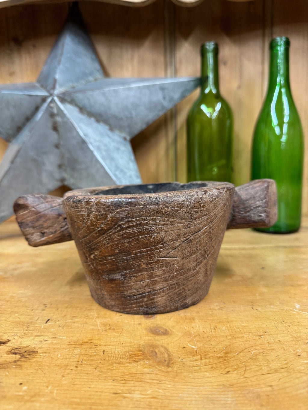 Rustic Wooden Candle Holder Reclaimed Farmhouse Decor