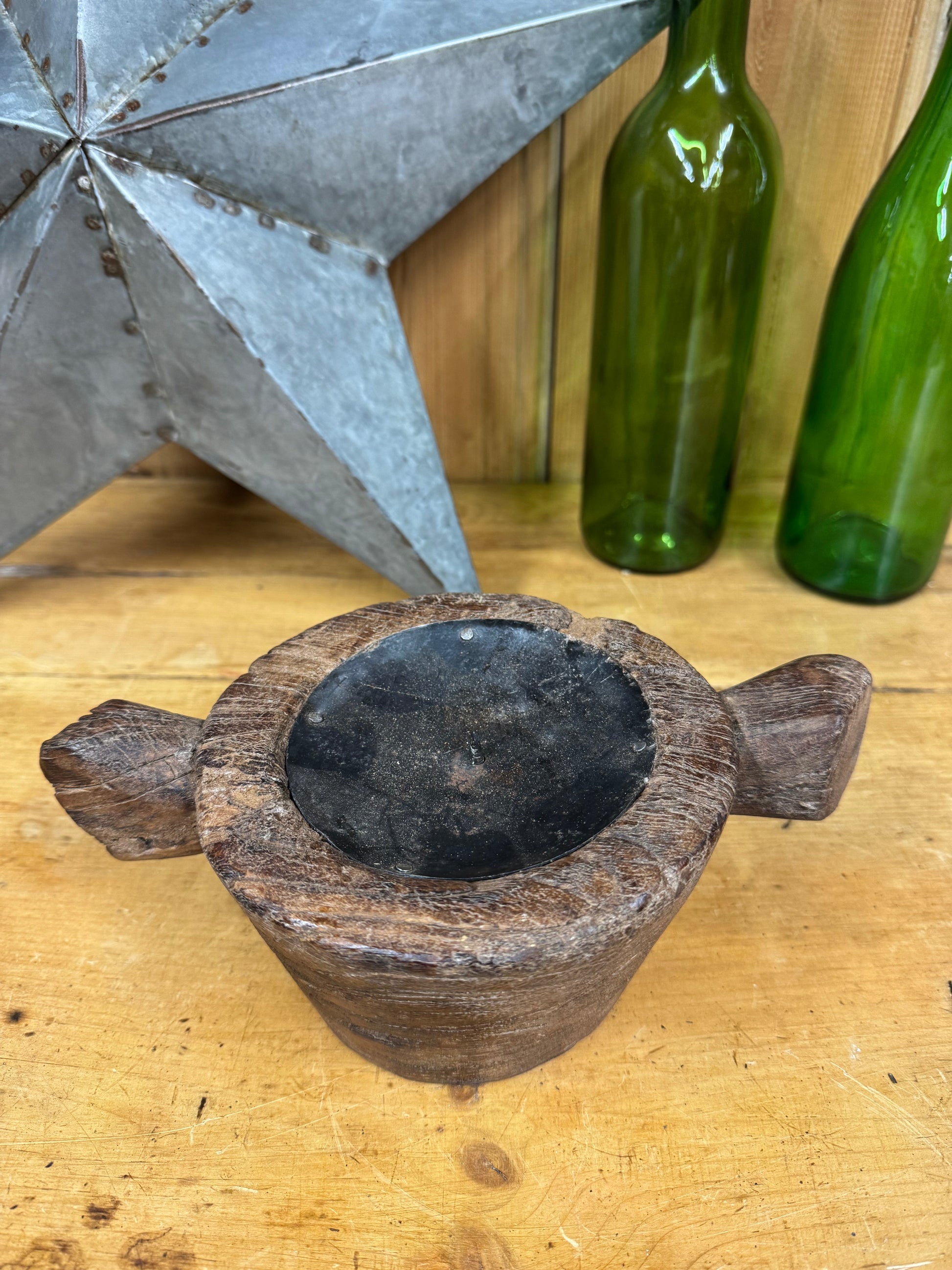 Rustic Wooden Candle Holder Reclaimed Farmhouse Decor