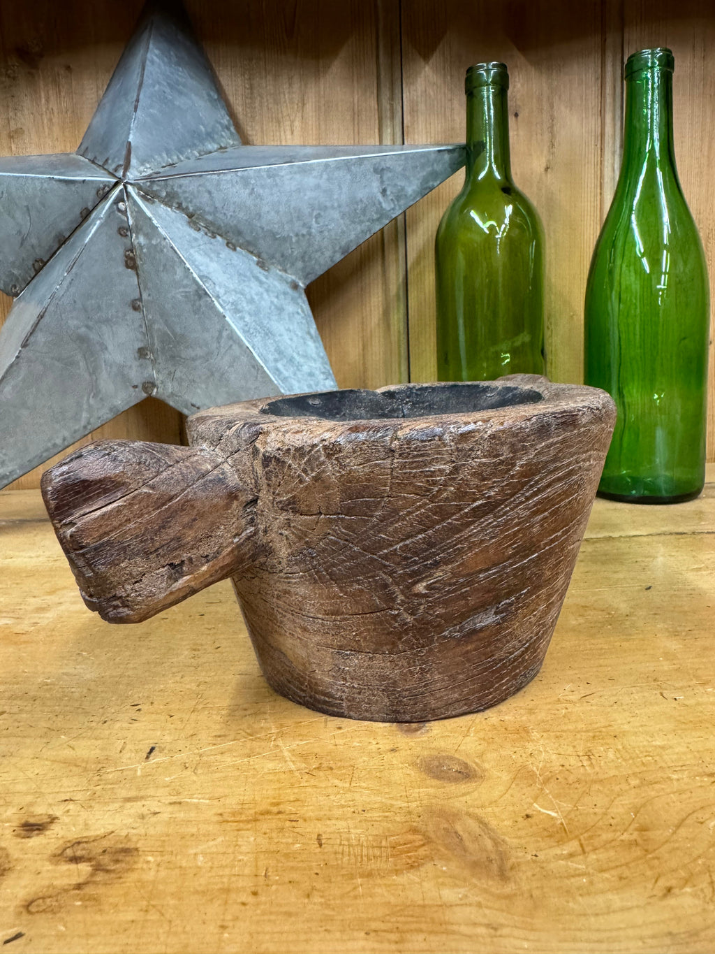 Rustic Wooden Candle Holder Reclaimed Farmhouse Decor