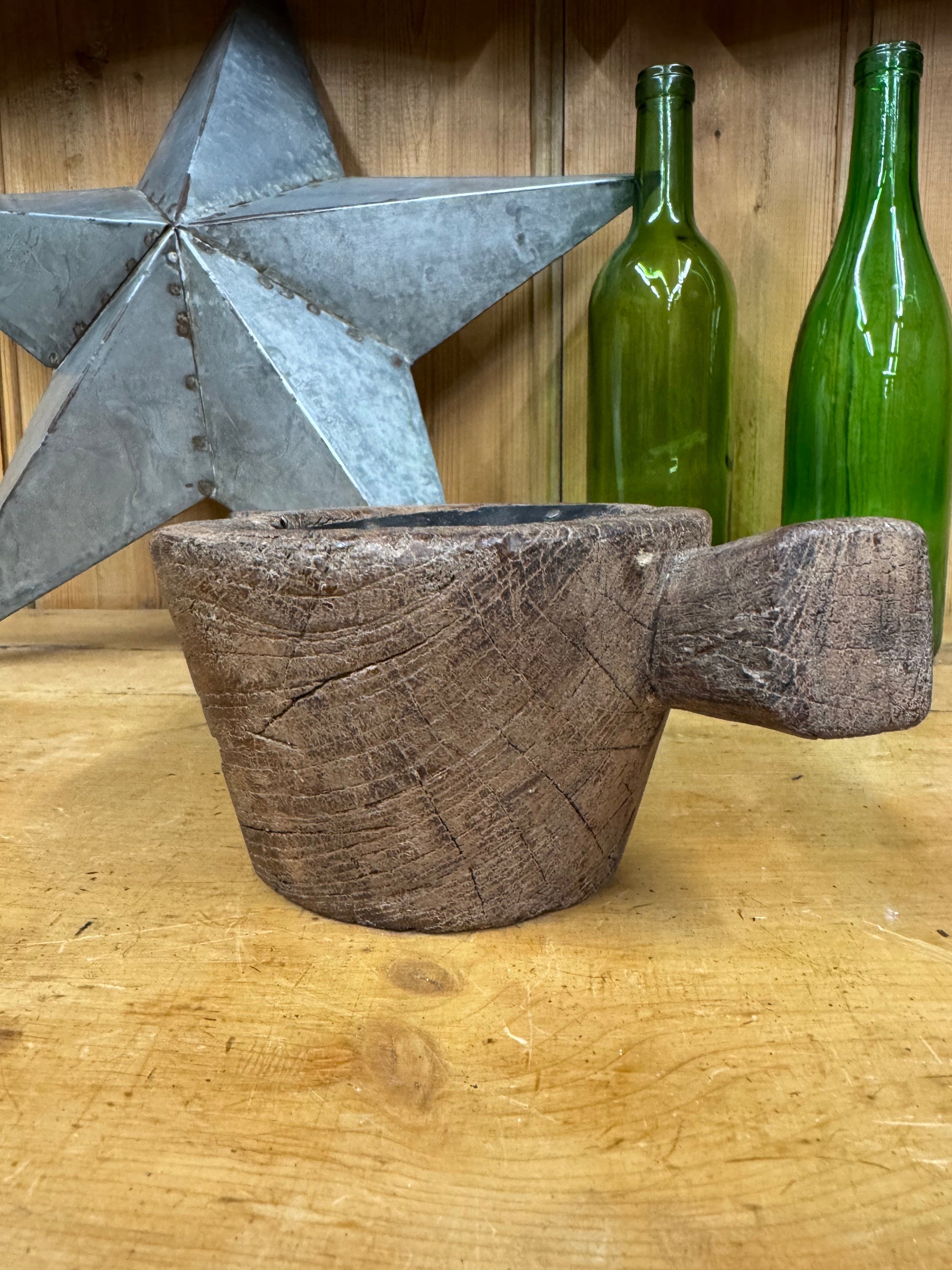 Rustic Wooden Candle Holder Reclaimed Farmhouse Decor