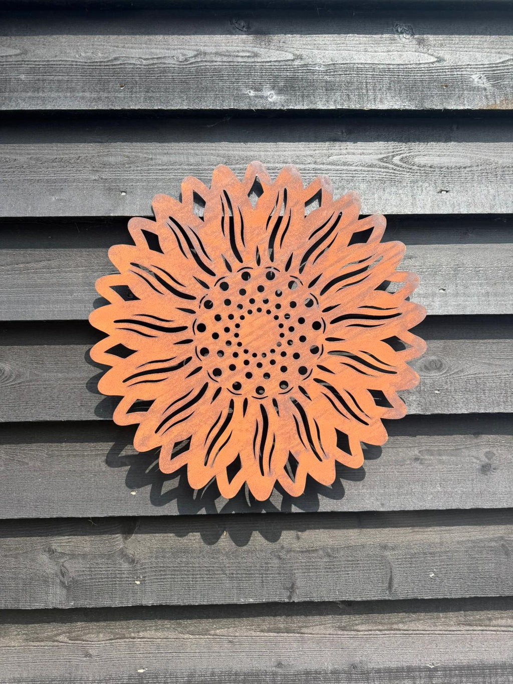Large Rusty Metal Sunflower Garden Decoration