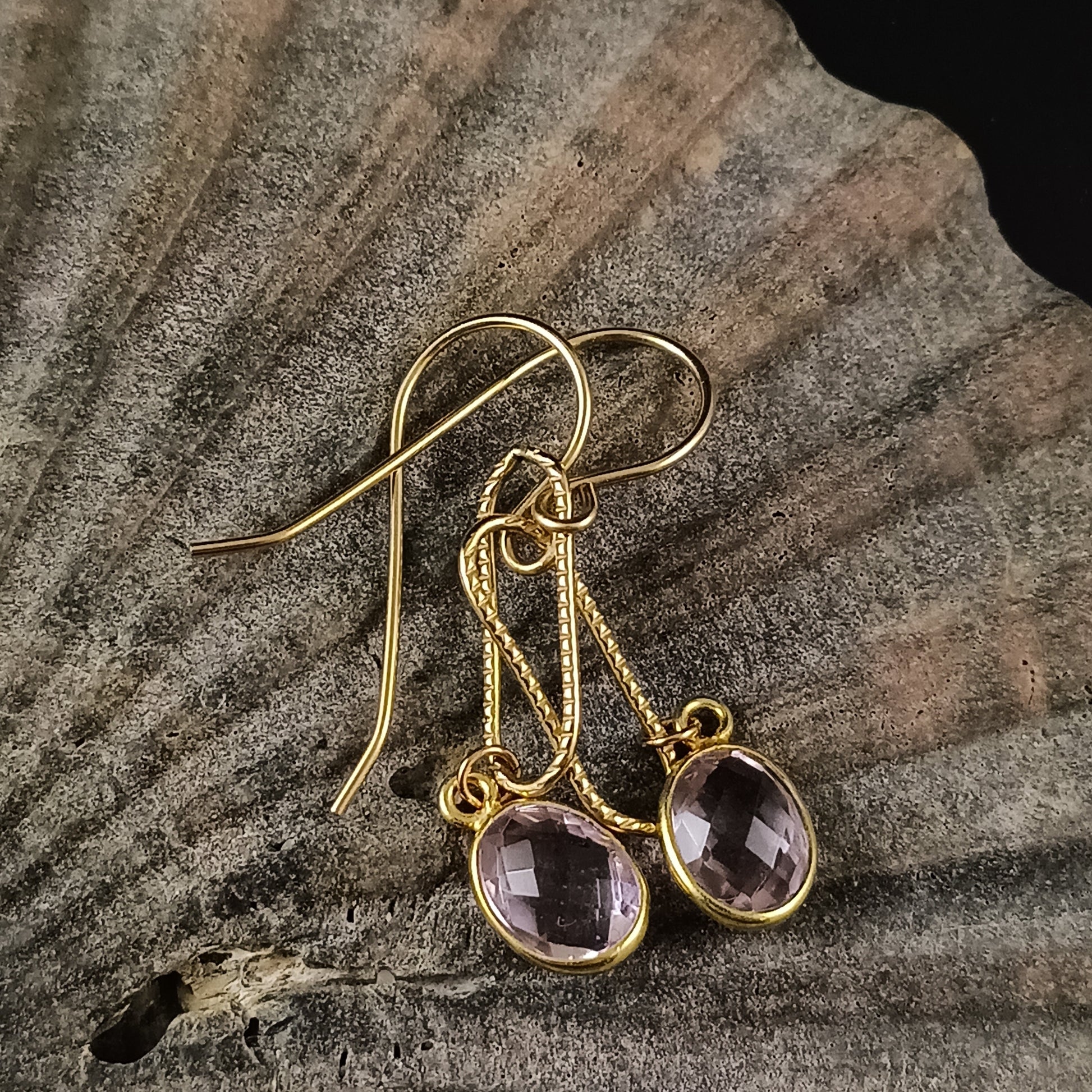 Pink Amethyst Earrings