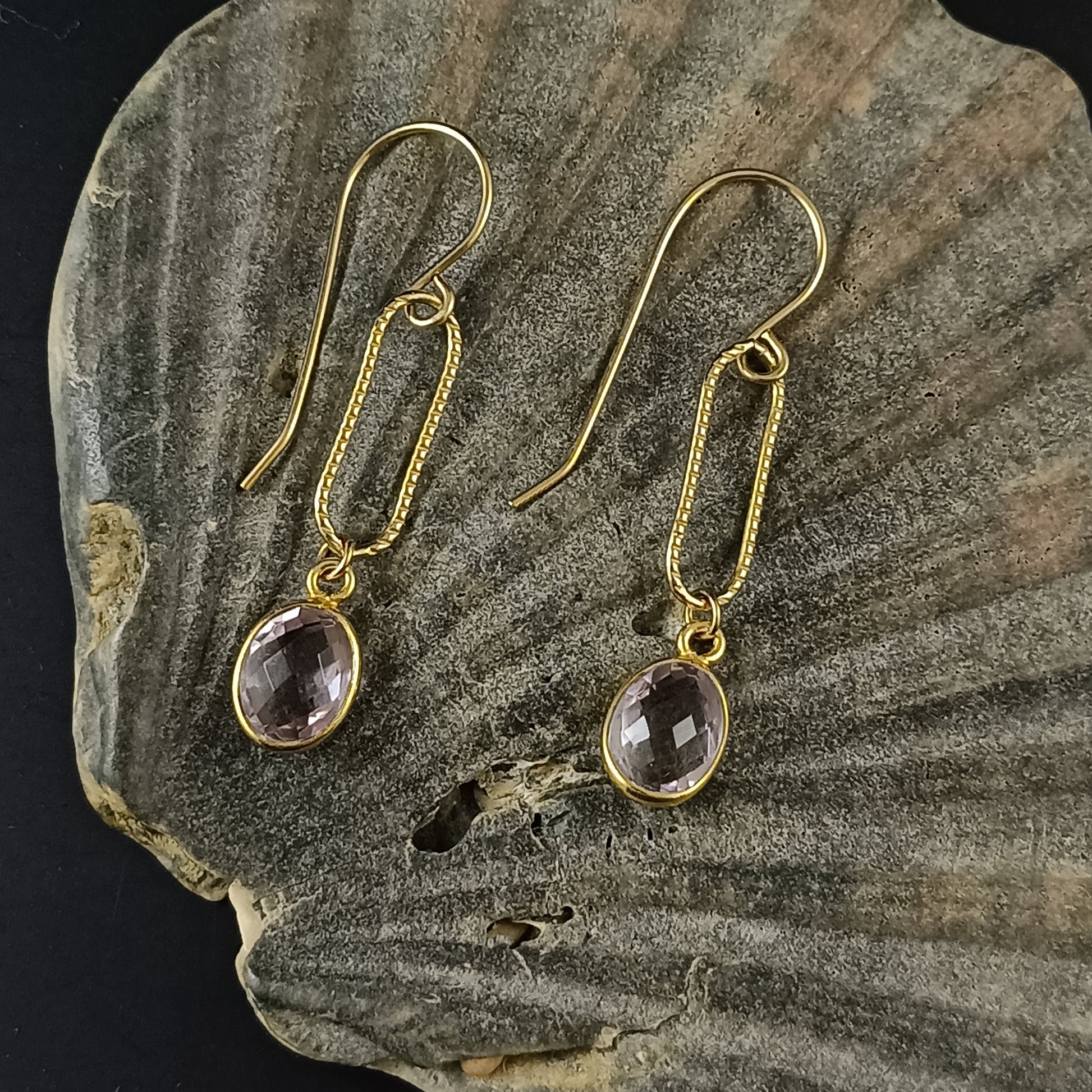 Pink Amethyst Earrings