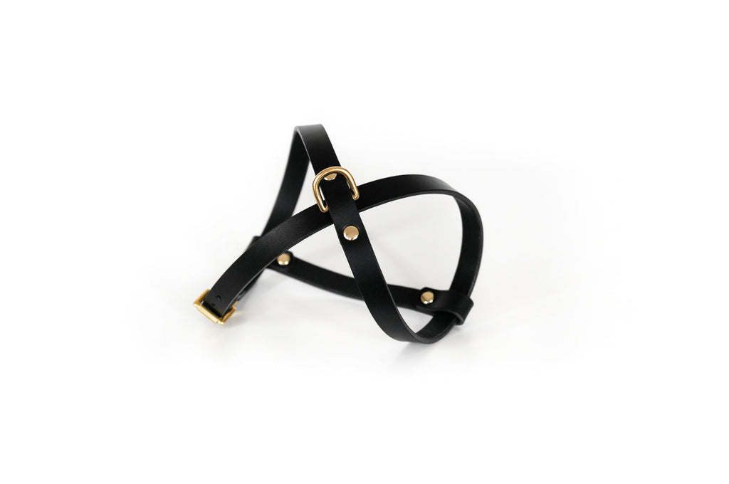 Cross Leather Dog Harness