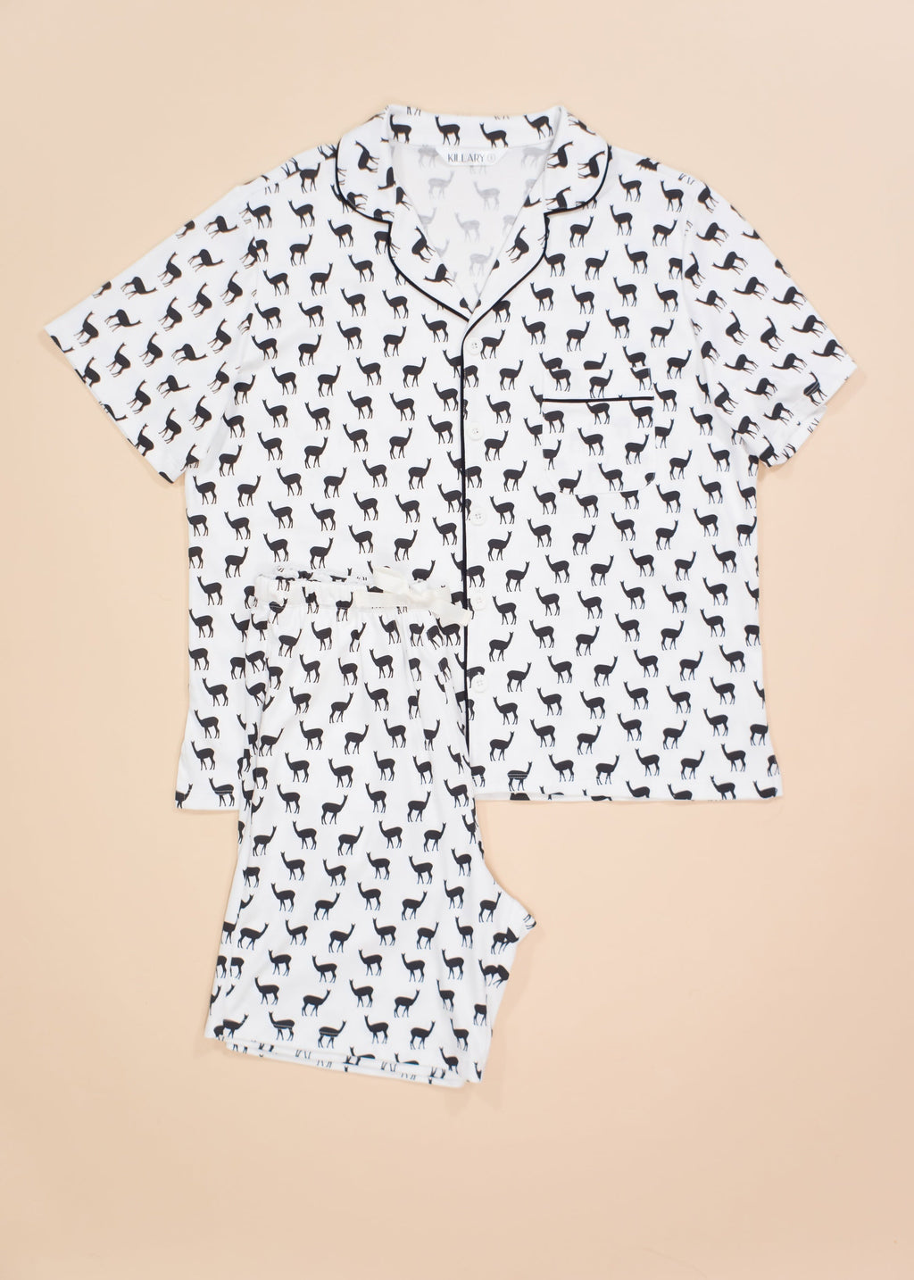 B and W Vicunas Short Sleeve Pyjama Set