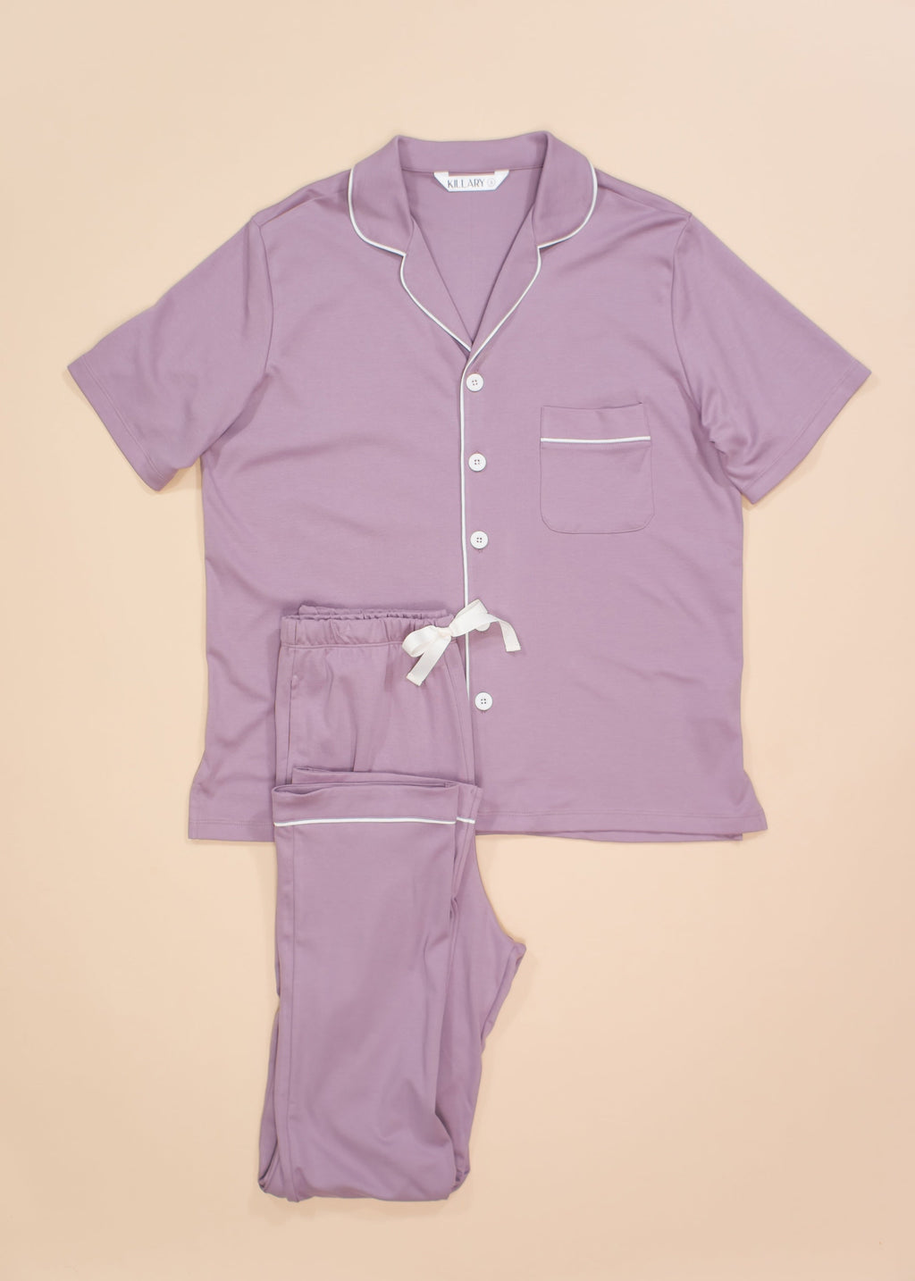 Pale Purple Short Sleeve Pyjama Set