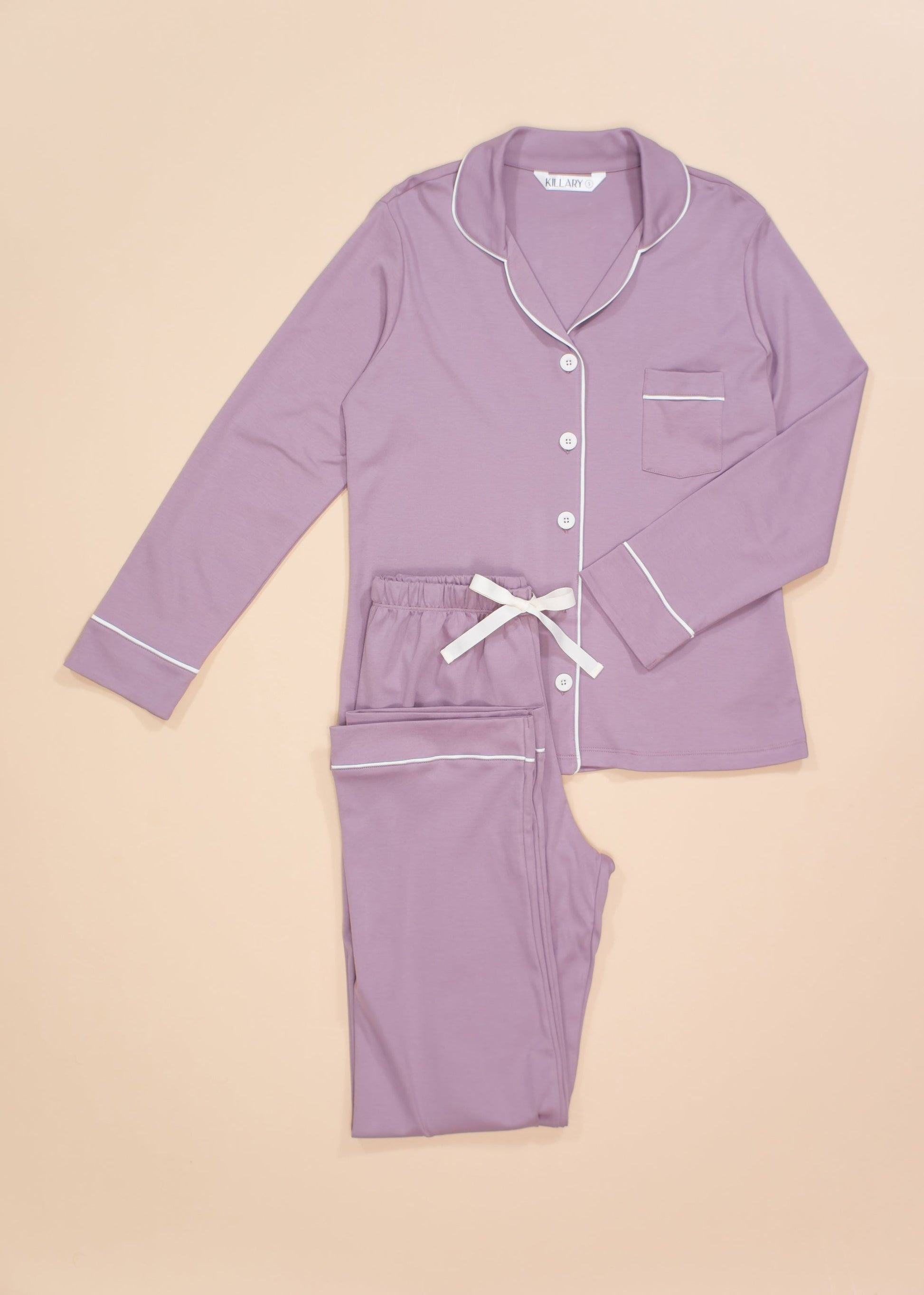 Pale Purple Long Sleeve Pajama Set
