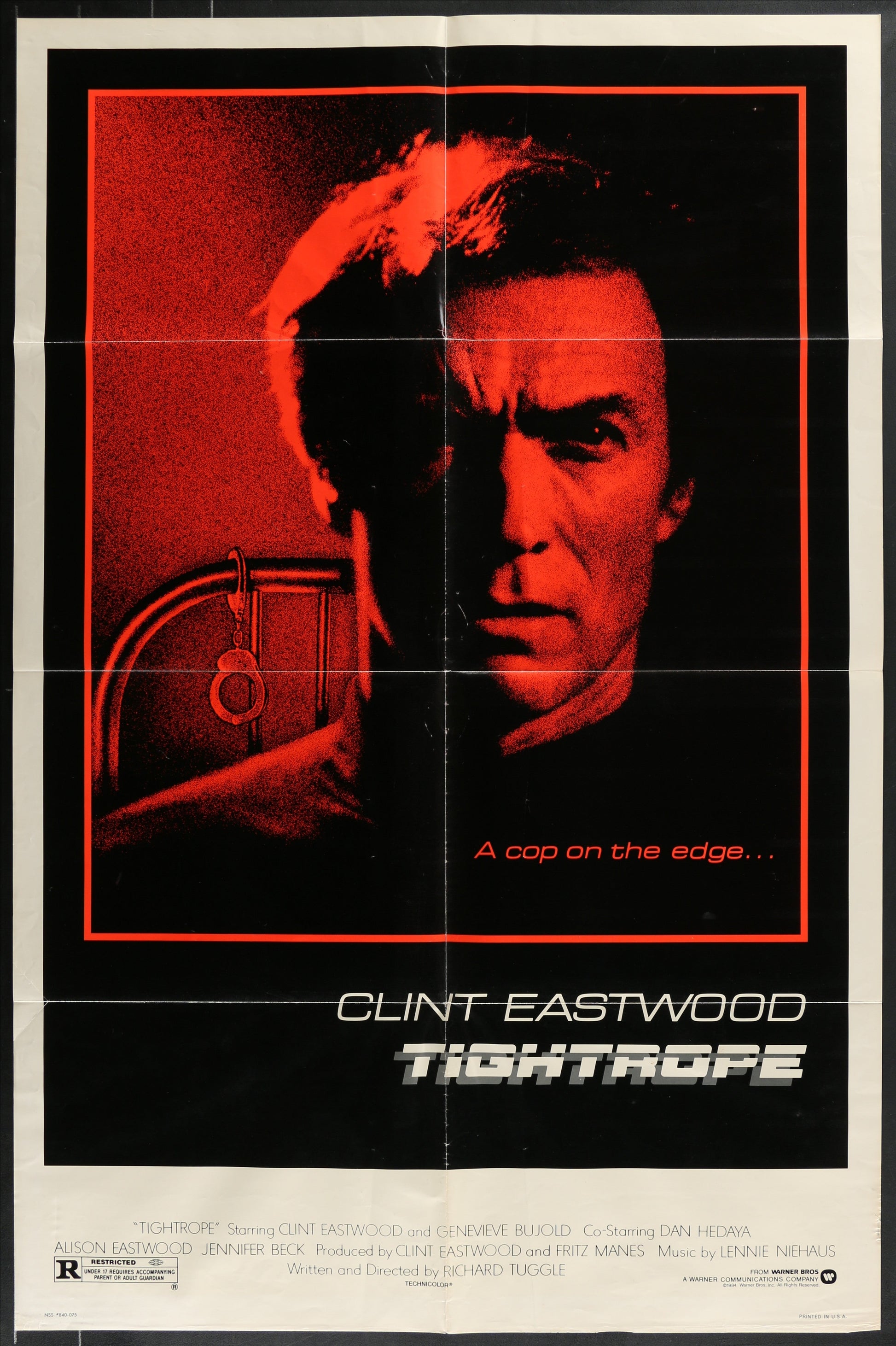 Tightrope 1984 Original US One Sheet Cinema Poster