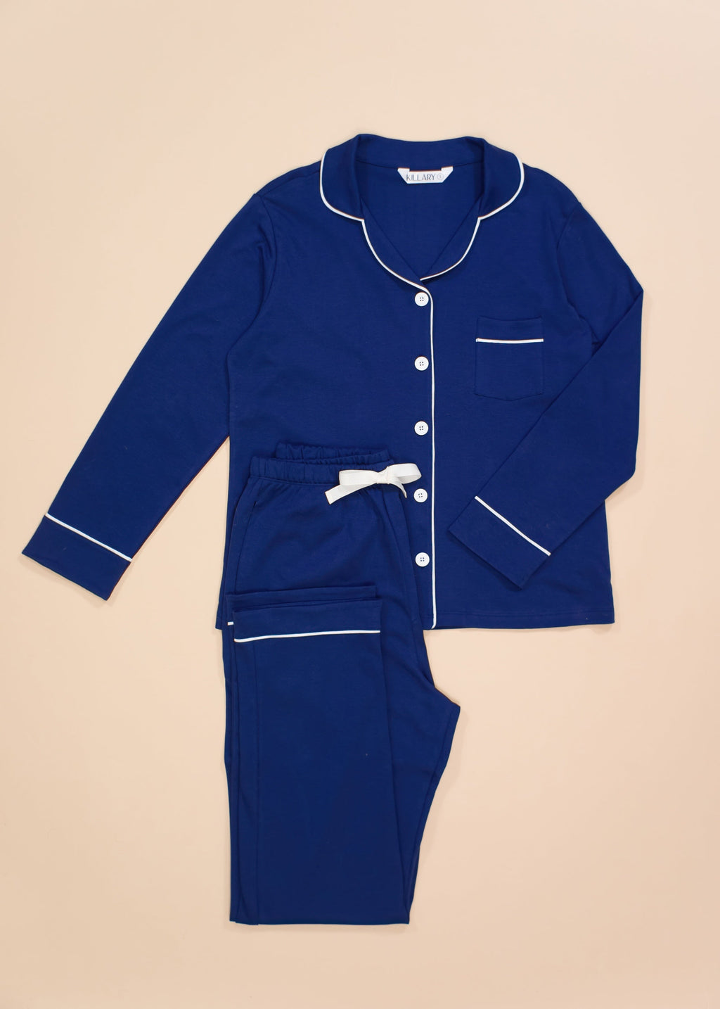 Blue Long Sleeve Pyjama Set