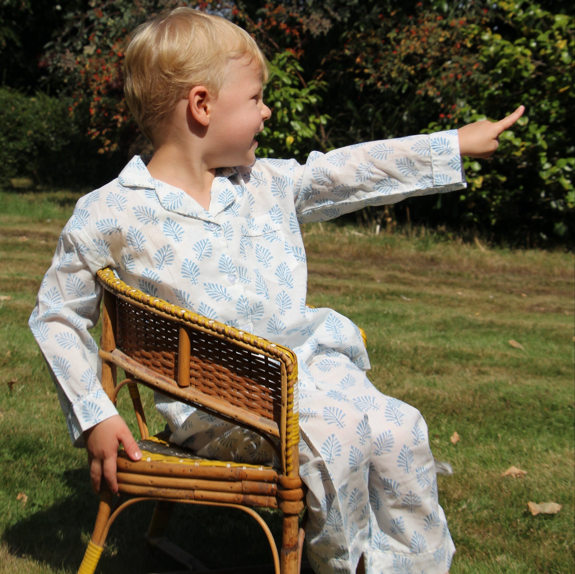 Sky Blue Leaf Pyjamas