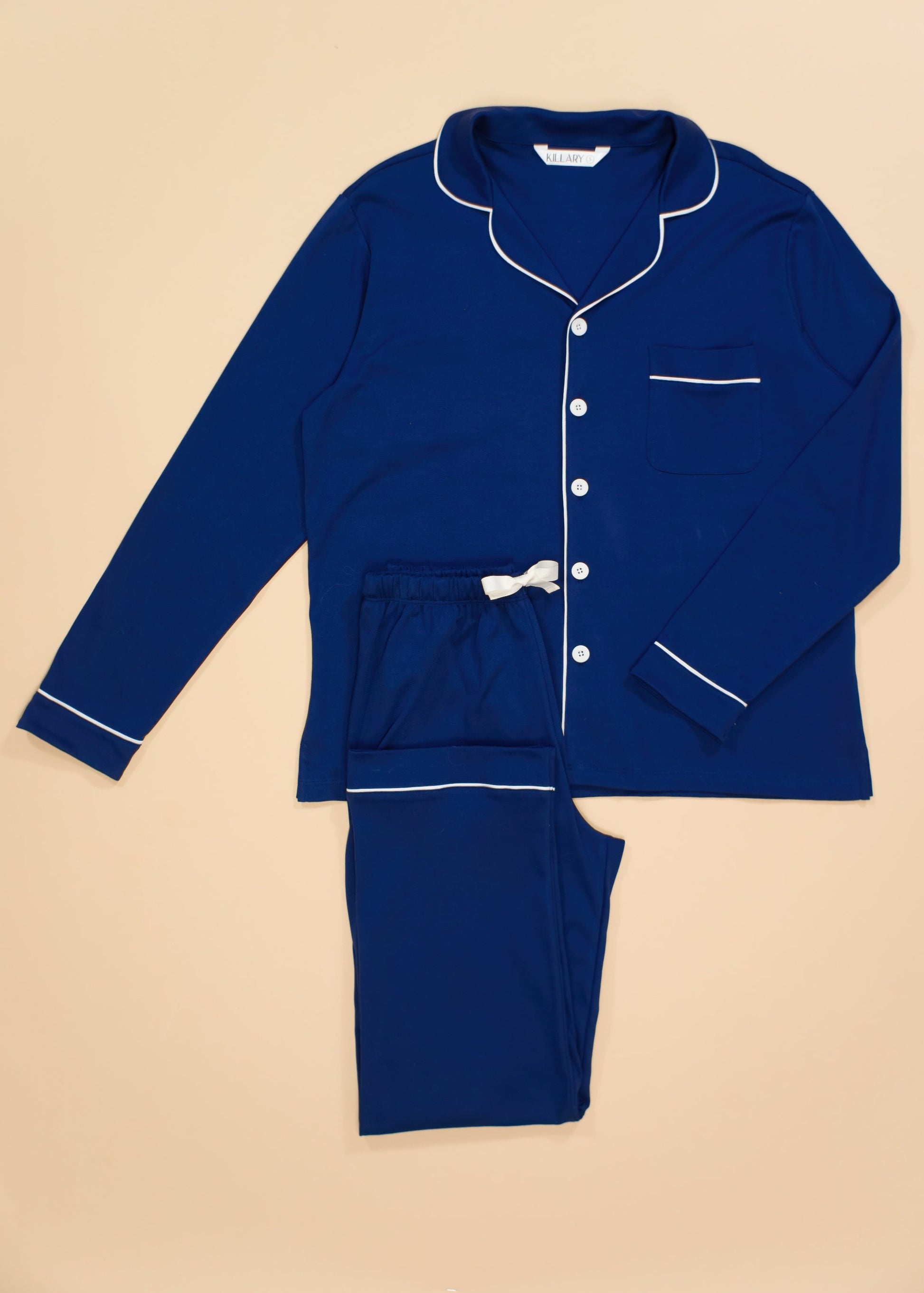 Blue Long Sleeve Pyjama Set