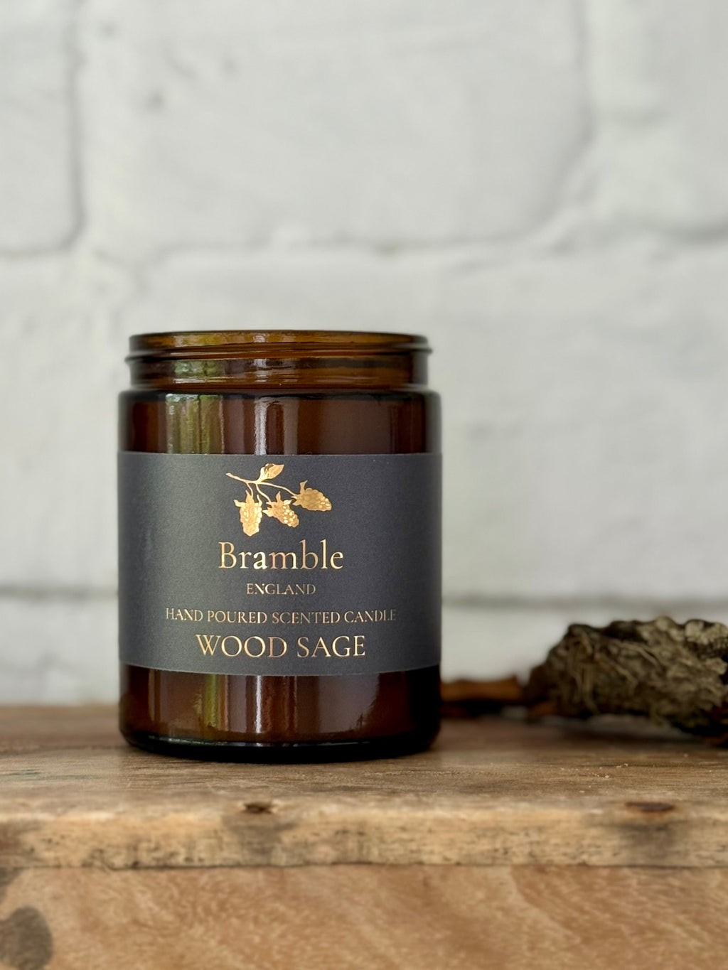 Wood Sage Hand Poured Candle with Gold Lid 180g